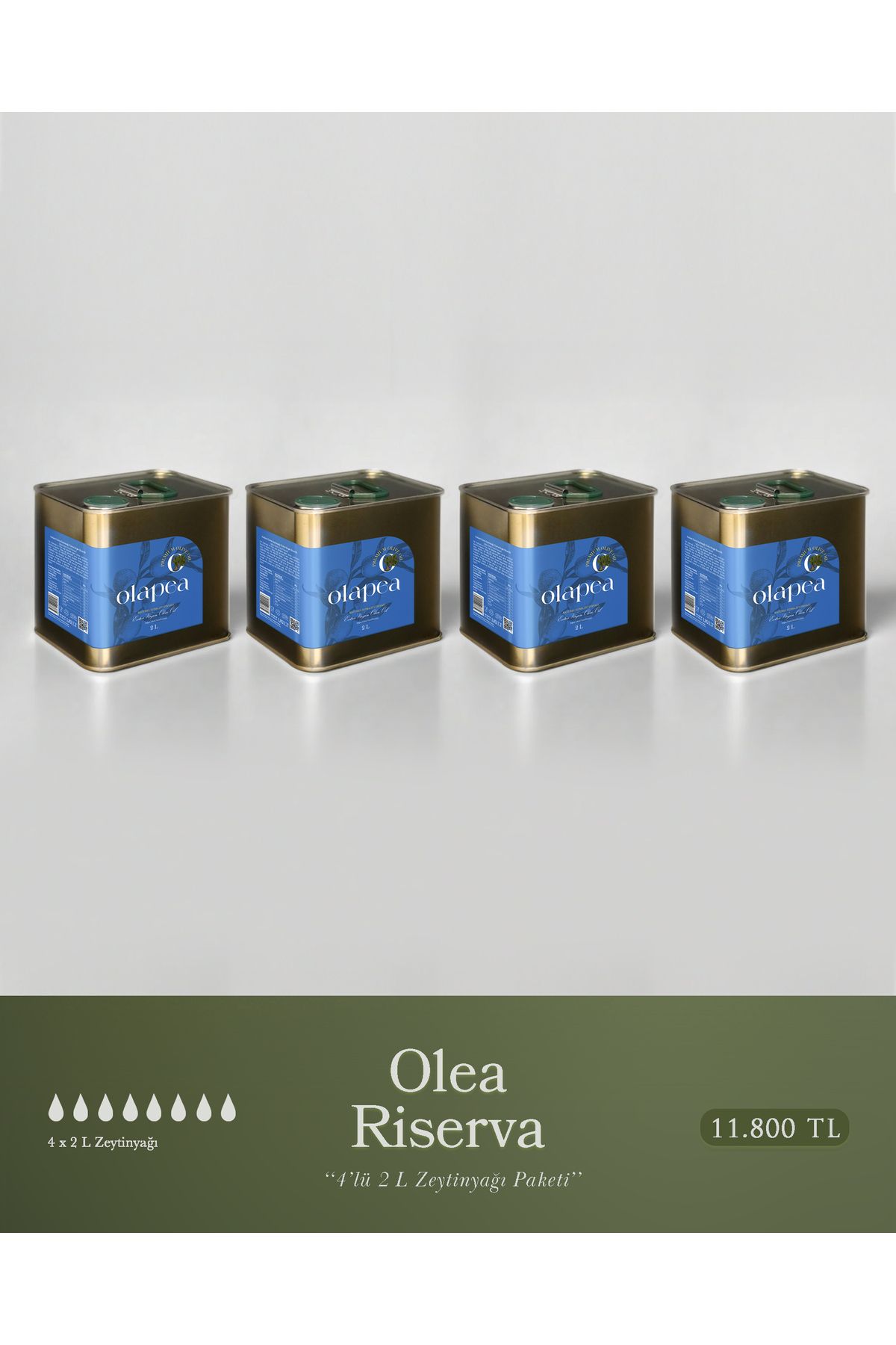 OLAPEA Olea Riserva- 4’lü 2 L Zeytinyağı Paketi
