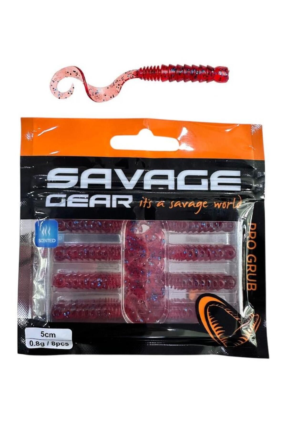 Savage Gear Pro Grub 5cm 0.8gr LRF Silikon Yem 8 Adet Plum