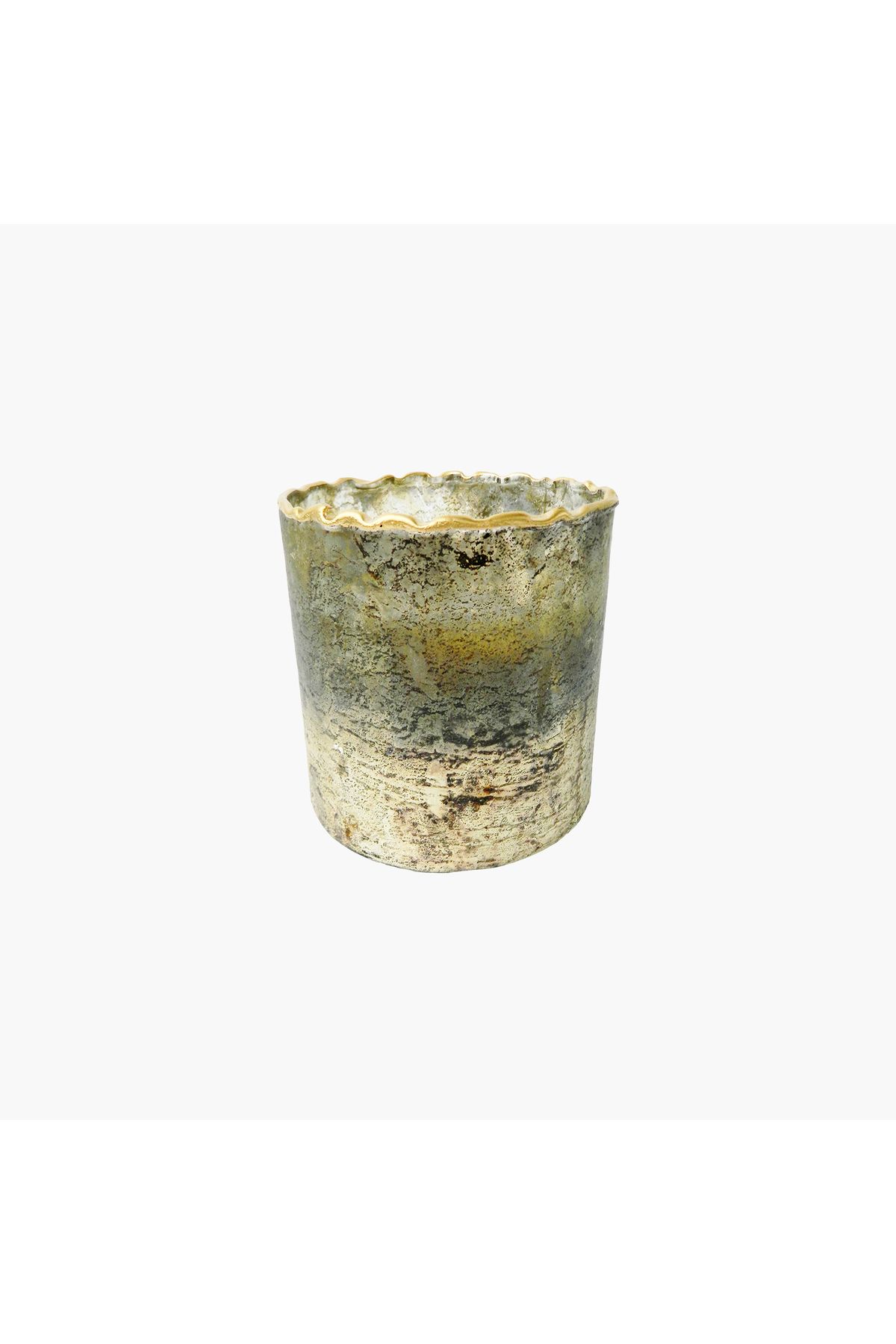 JASMIN CONCEPTS Gri Cam Kase Mum 11x11x10 cm