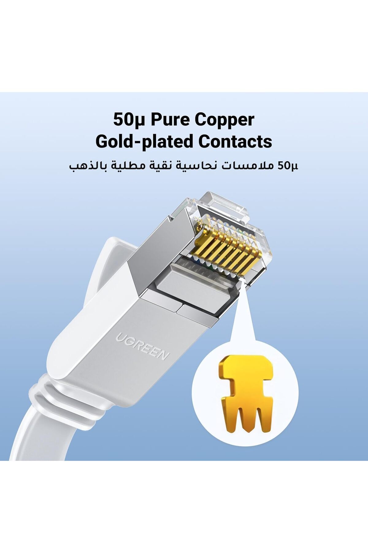 Ugreen-Ethernet Cable 5M Cat6 1000Mbps Flat Lan Internet Network Cable High-Speed Shielded Cord RJ45 9