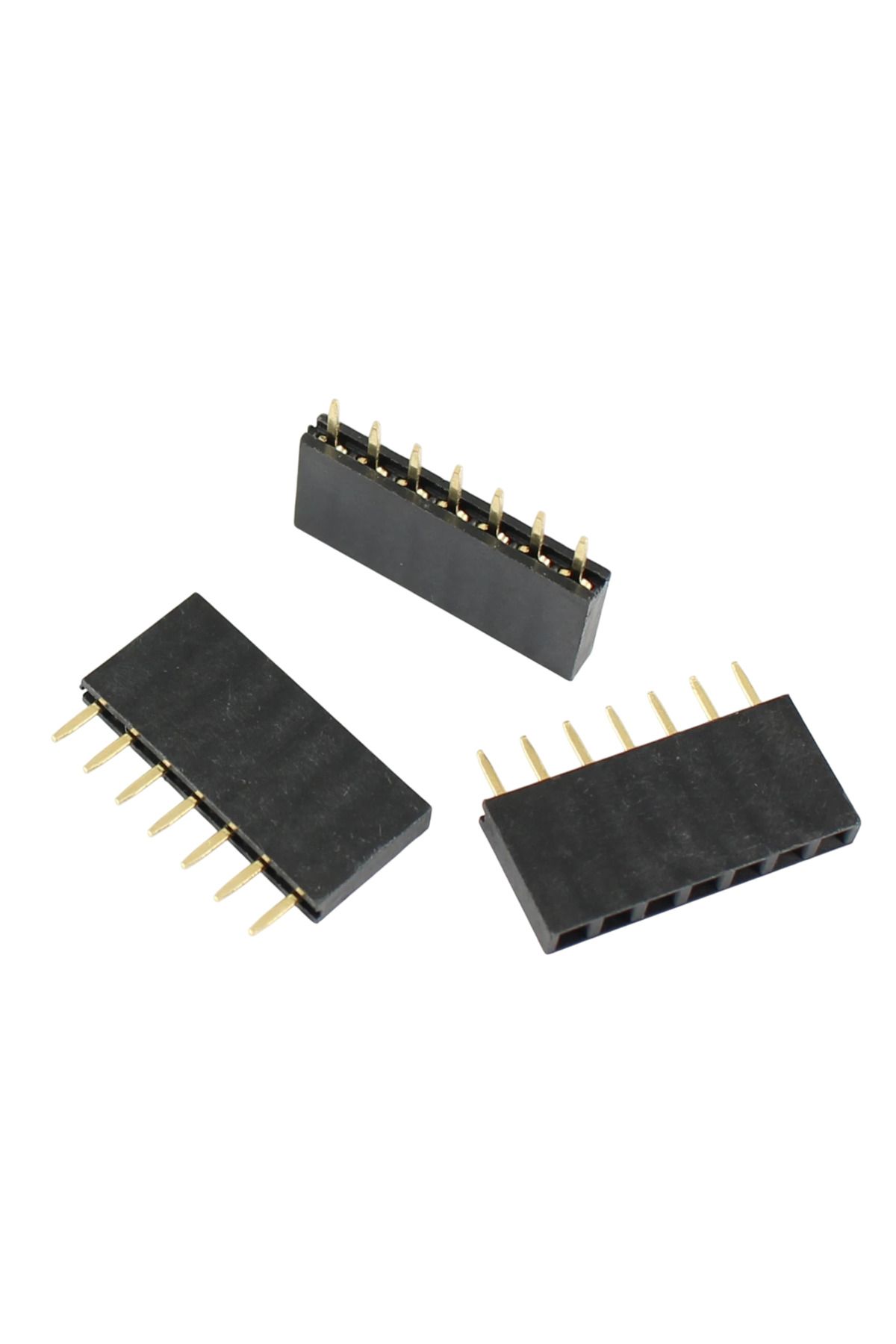Devre Dünyası 1x7 Pin Dişi Header Konnektör 2.54mm 180° 180C Ph:8.5mm - 440 Adet