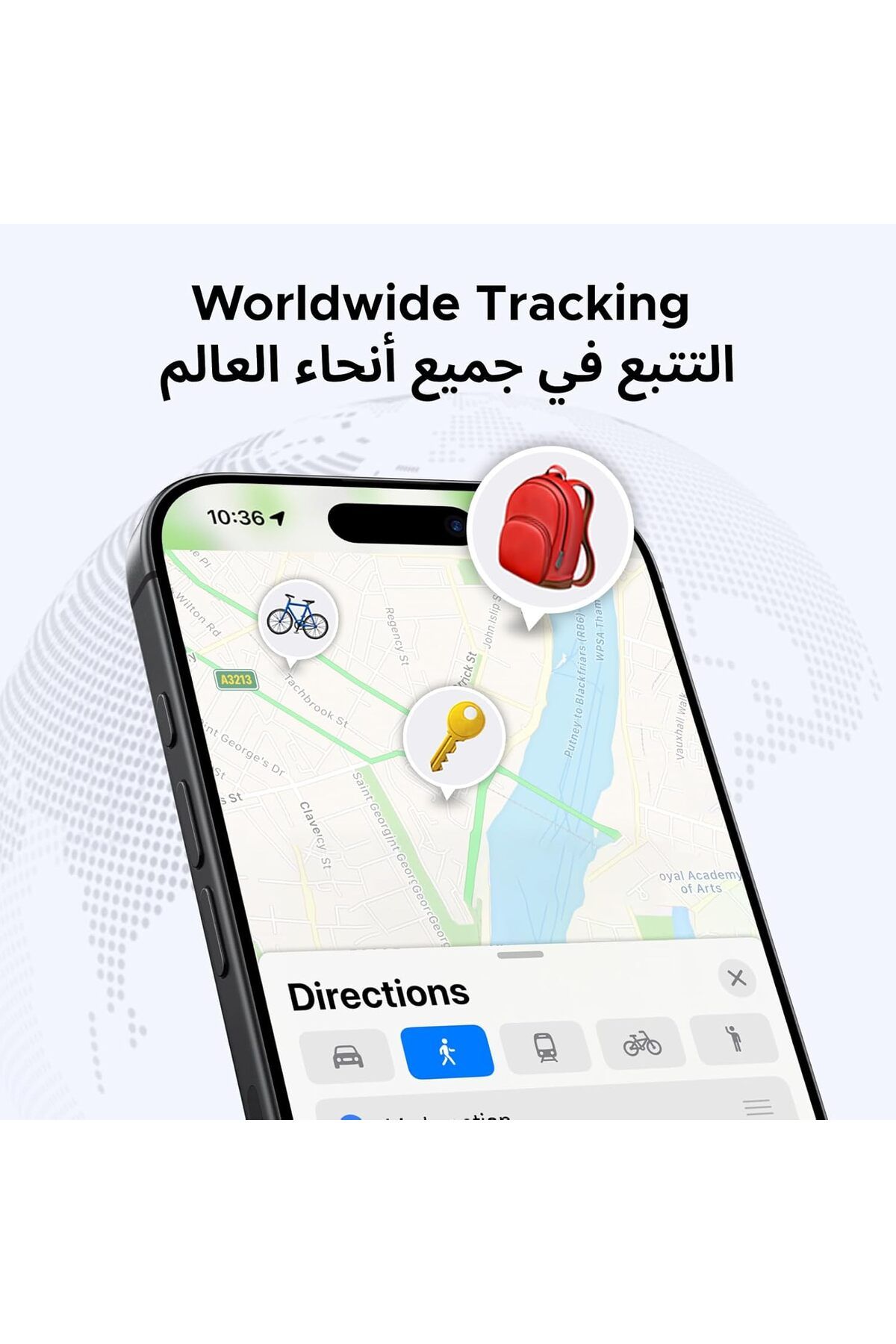 Ugreen-FineTrack Smart Finder, Apple Find My (iOS only) Smart Tag Replaceable Battery Tracker Locato 9
