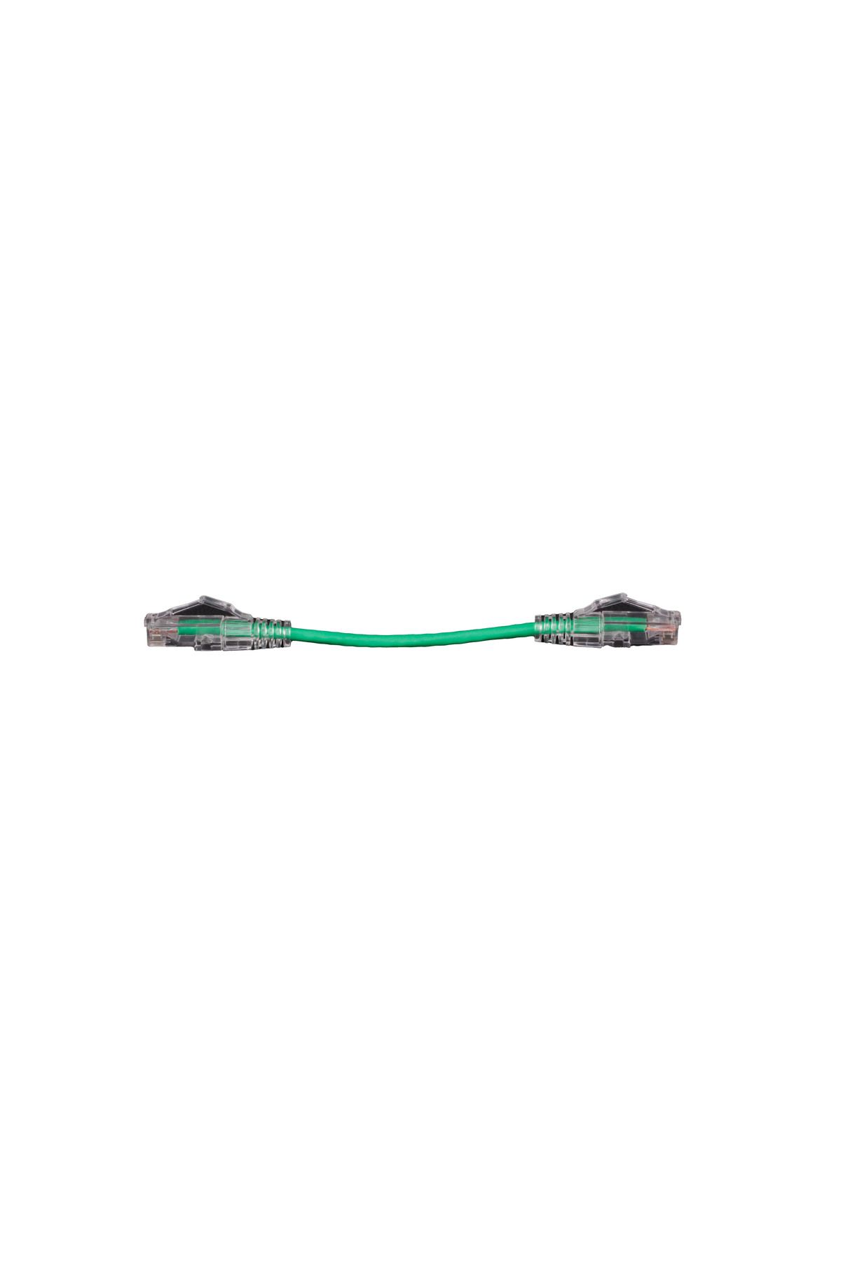OEM Cat6a 10gigabit 28awg 0.15m Yeşil Patch Cord Kablo – 50u Altın Uçlu, Yüksek Hızlı (1ADET)