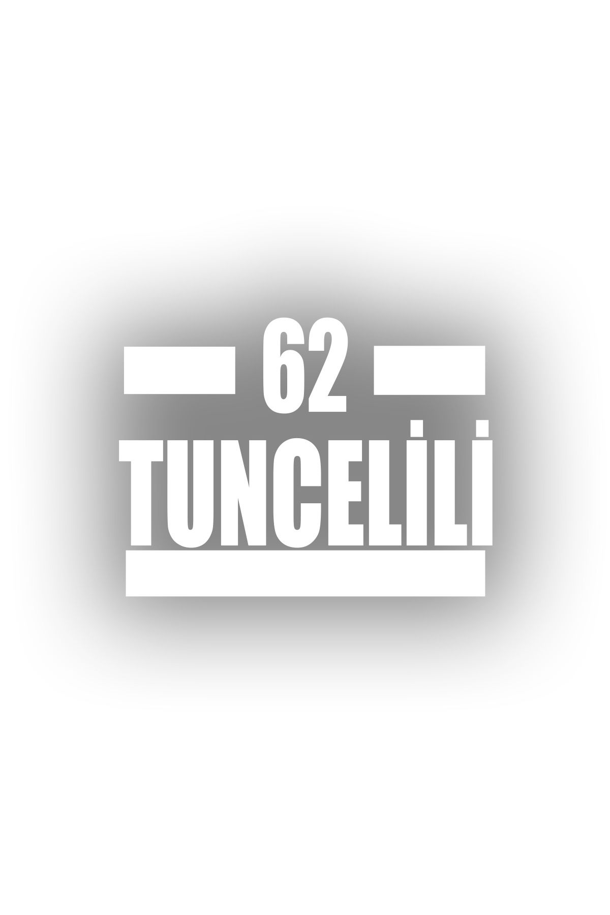 Reysa Tasarım 62 Tuncelili Araba Sticker 17x17 Cm Beyaz