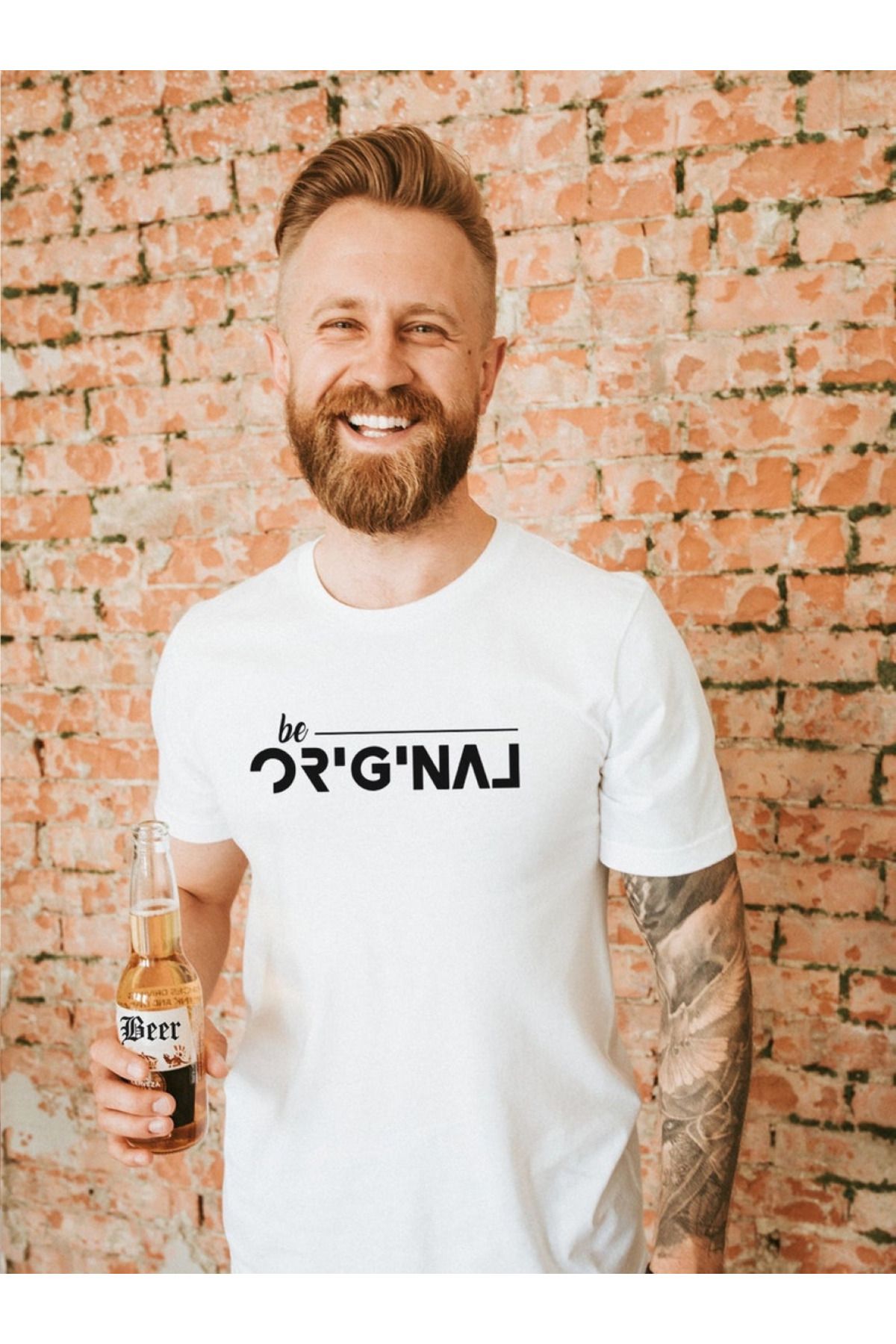 aynewmoda "Özgün Ol" Tişörtü, İlham Verici Sözler, "Sen Özgünsün" Tişörtü, Motivasyonel Tişört, Grafik Tişört,