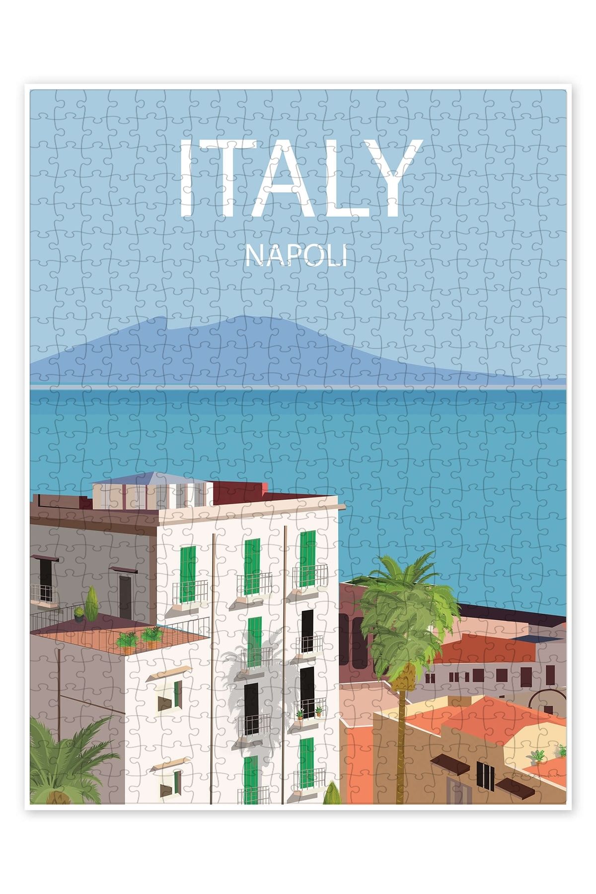 Jeronkarji Napoli 500 Parça Puzzle Yapboz Şehir Manzara Temalı Hobilik