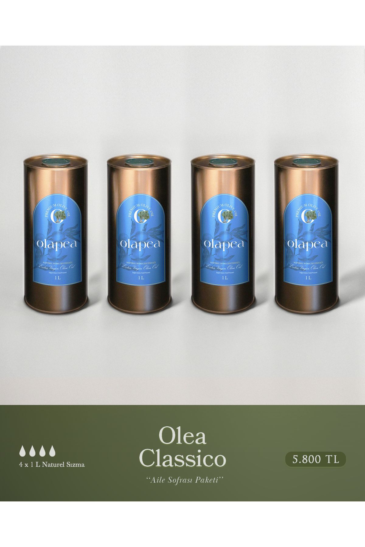 OLAPEA Olea Classico- 4’lü 1 L Zeytinyağı