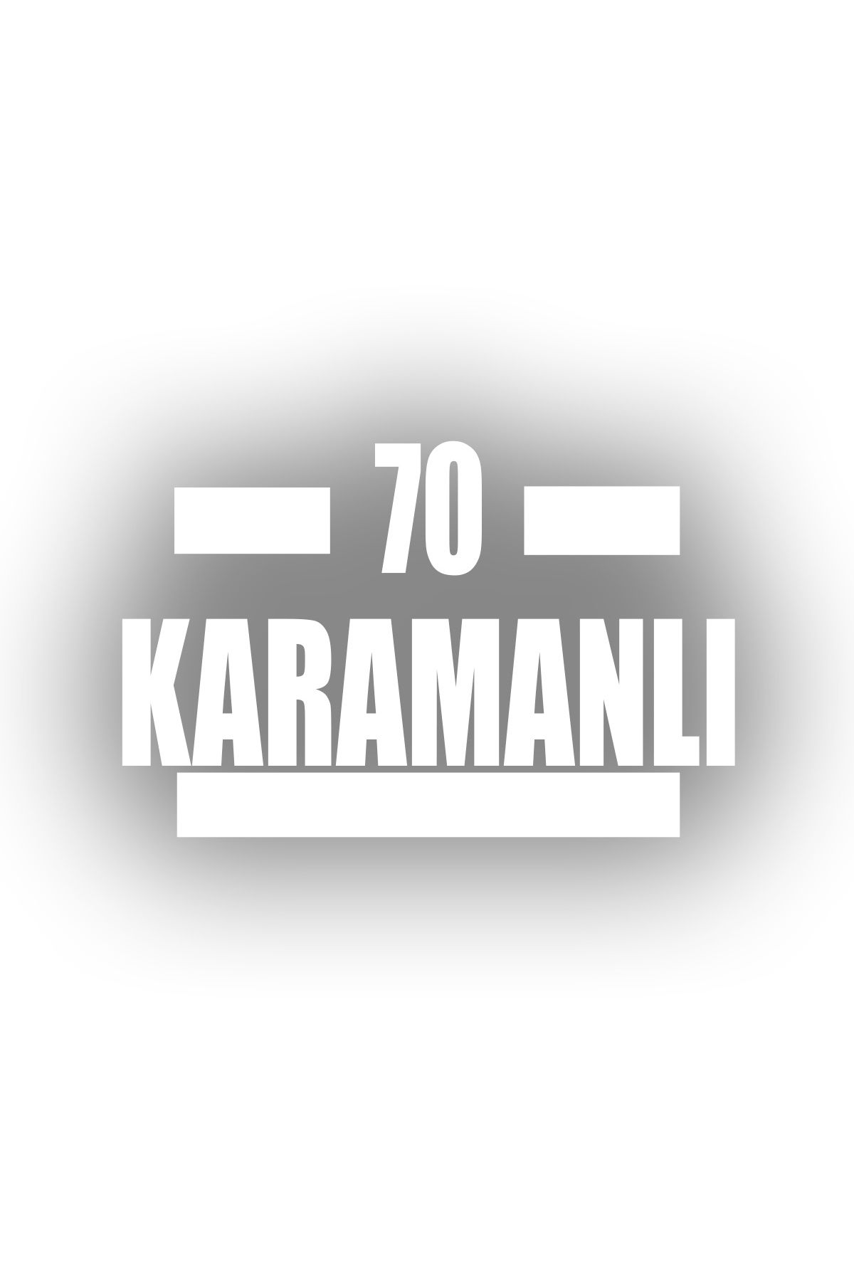 Reysa Tasarım 70 Karamanlı Araba Sticker 17x17 Cm Beyaz