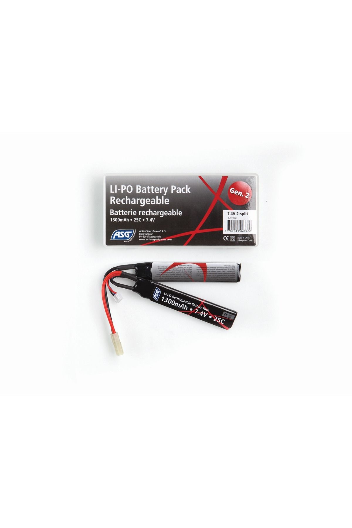 ASG 17206 ASG 7,4V LI-PO Pil 1300 mAh