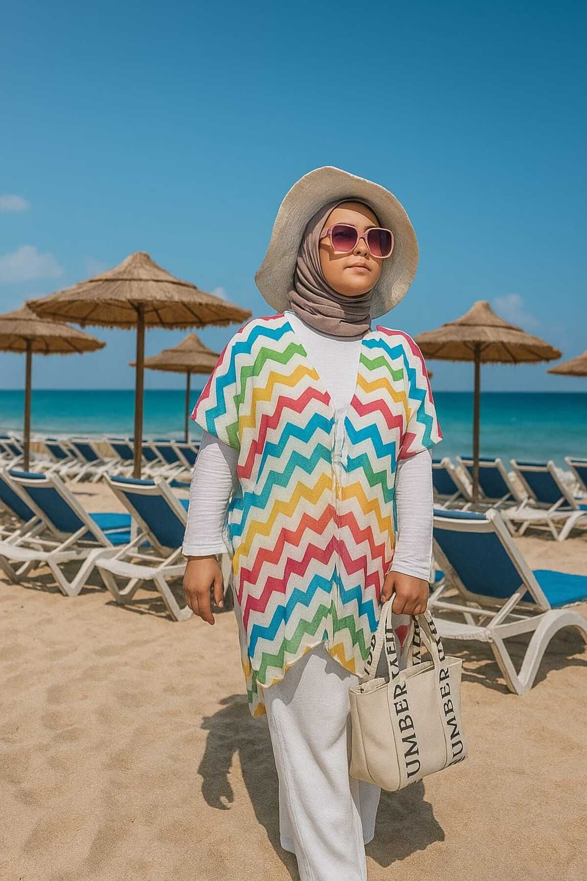 TELİZM KADIN ÇOK RENKLİ RAHAT PLAJ PAREO