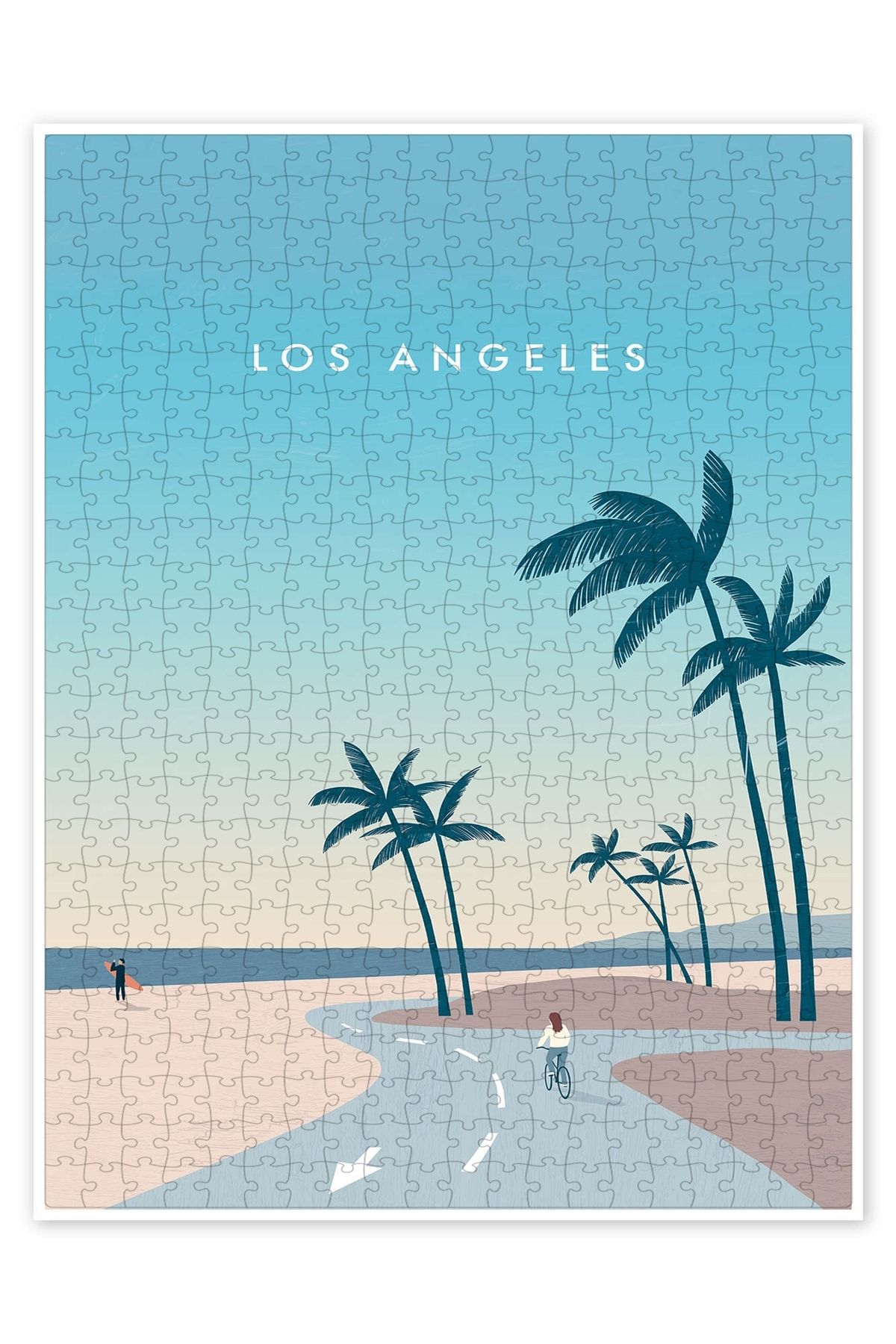 Jeronkarji Los Angeles 500 Parça Puzzle Yapboz Şehir Manzara Temalı Hobilik