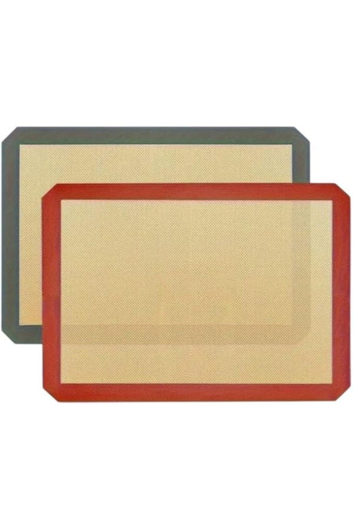 ShopZum Aee 2 Adet Kendiliğinden Yağlı Pişirme Matı Yanmaz Yapışmaz Yıkanabilir Fırın Matı 40X30