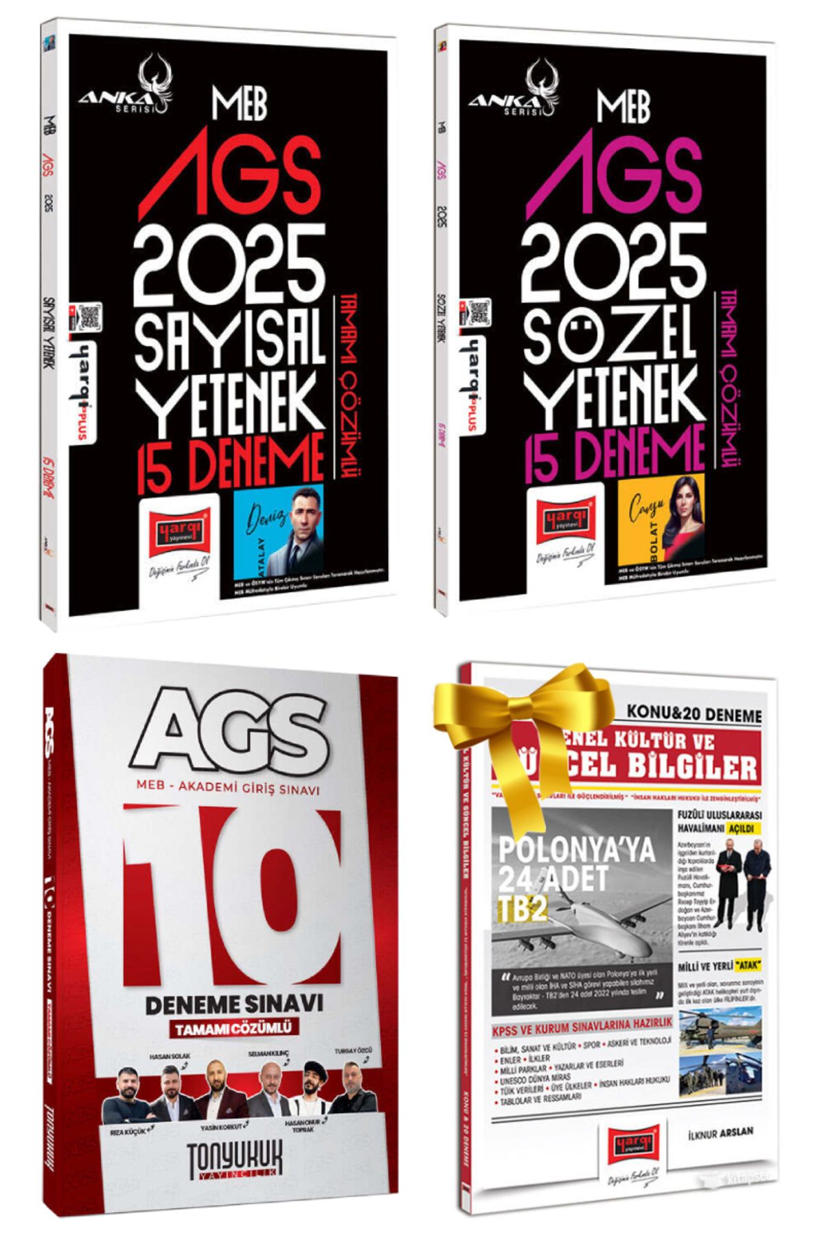 Yargı Yayınları 2025 Yargı MEB AGS Sayısal Sözel Denemeler+Tonyukuk Yayıncılık MEB AGS Deneme+Hediye