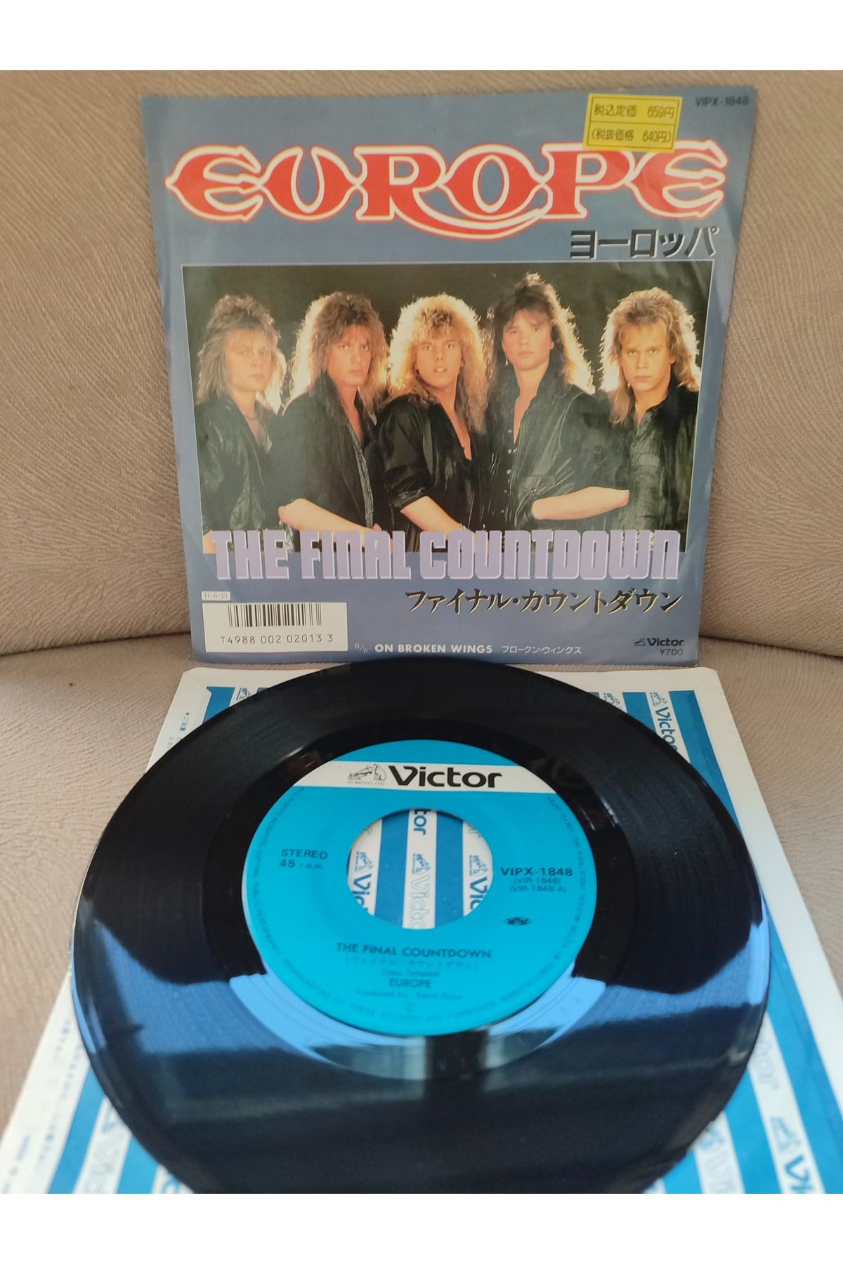 Plakperest EUROPE - Final Countdown - 1986 Japonya Basım 45lik Plak 2.EL