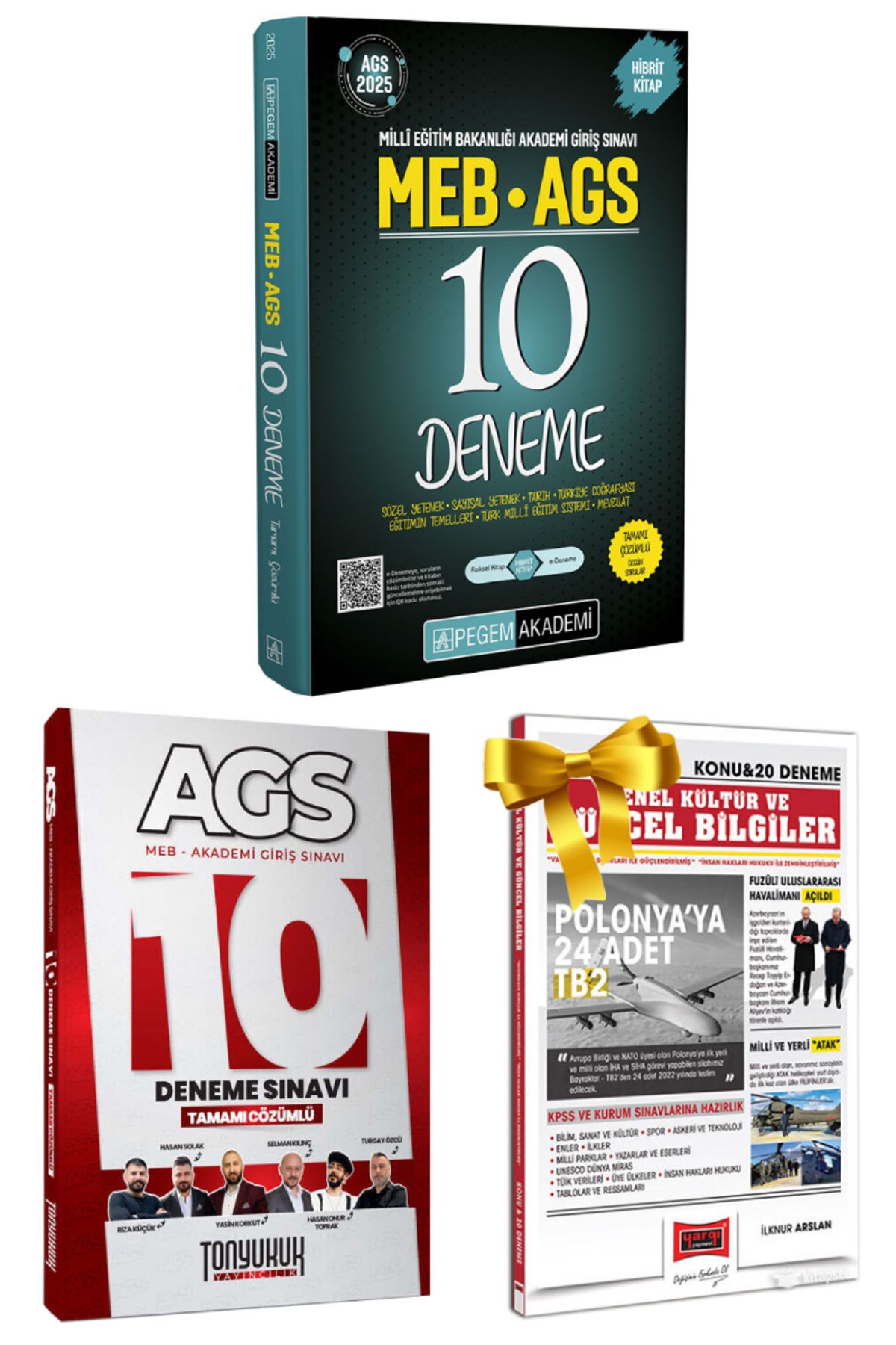 Pegem Akademi Yayıncılık 2025 Pegem MEB AGS Türkiye Geneli Deneme+Tonyukuk Yayıncılık MEB AGS Deneme+Hediye