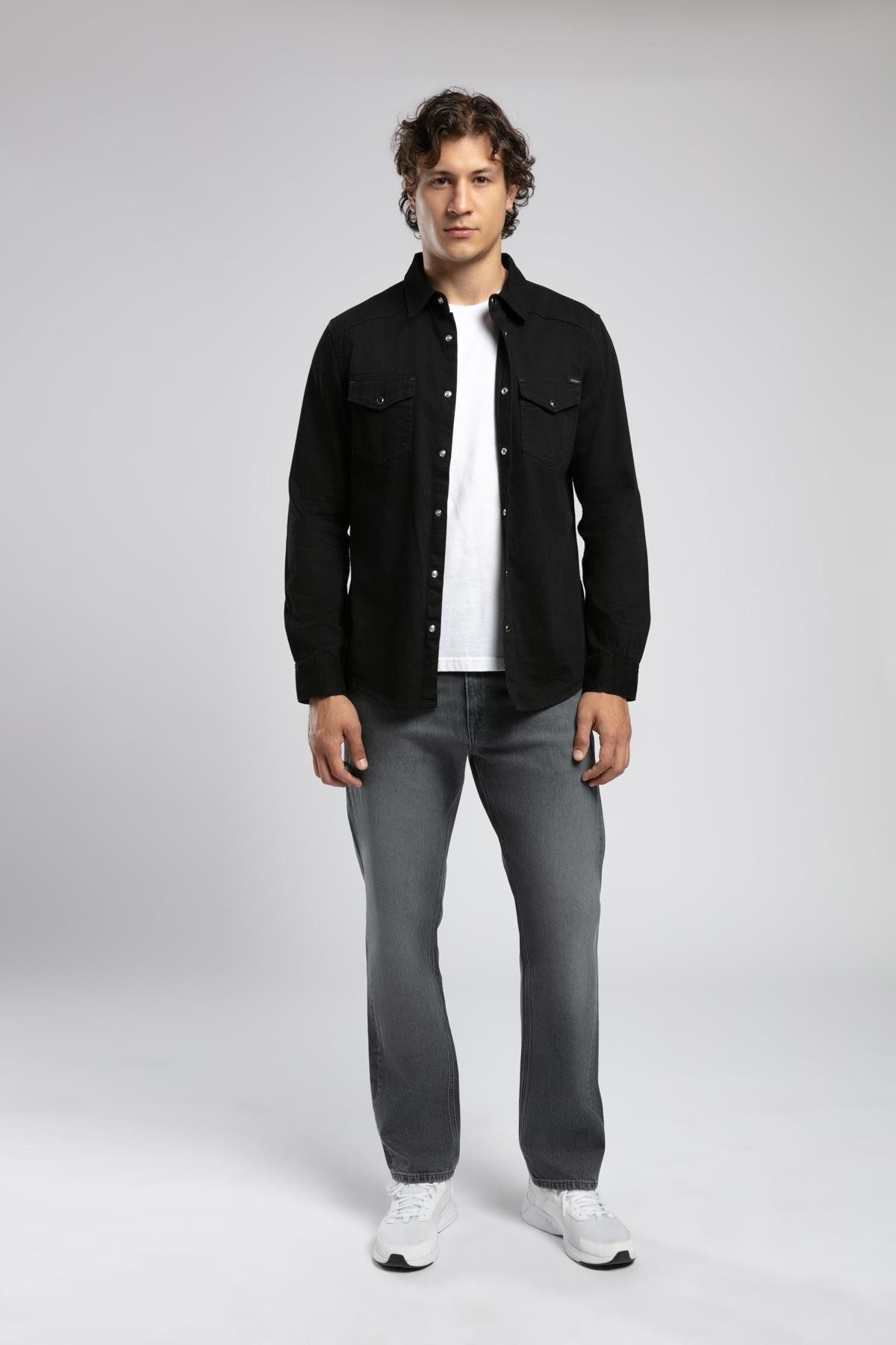 Lee Cooper Worner 1 Erkek %100 Pamuk Jean Gömlek
