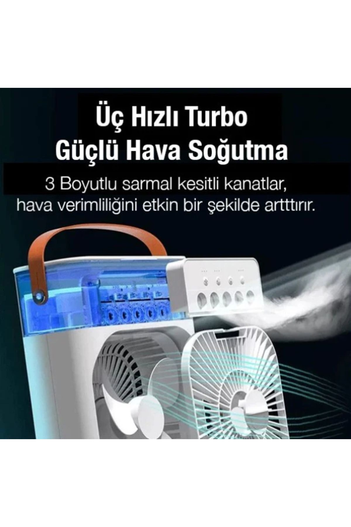 Zenti Su Hazneli Şarjlı Masa Vantilatörü