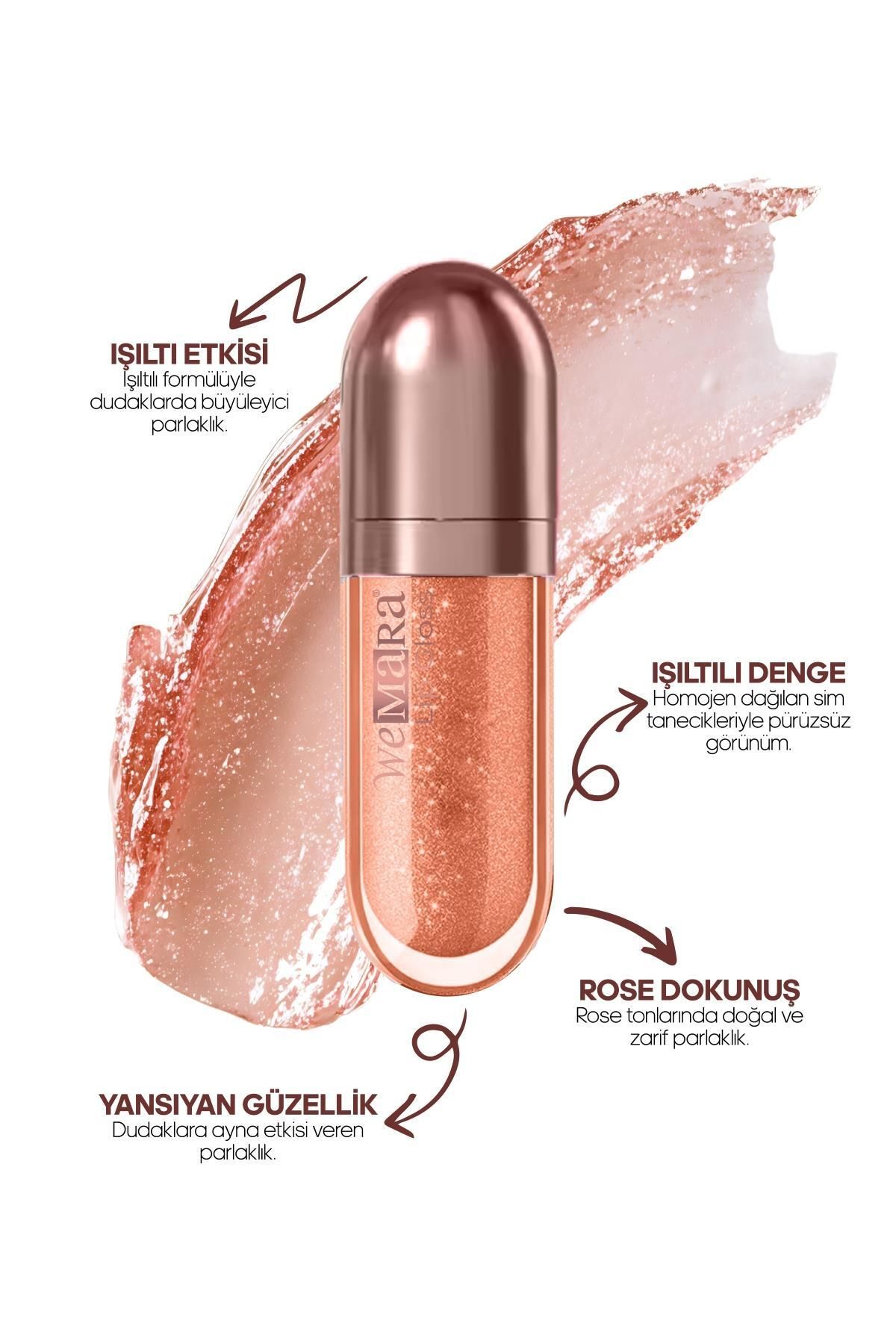 WeMara SUN GLOW ROSE GOLD GLOSS 8 ML