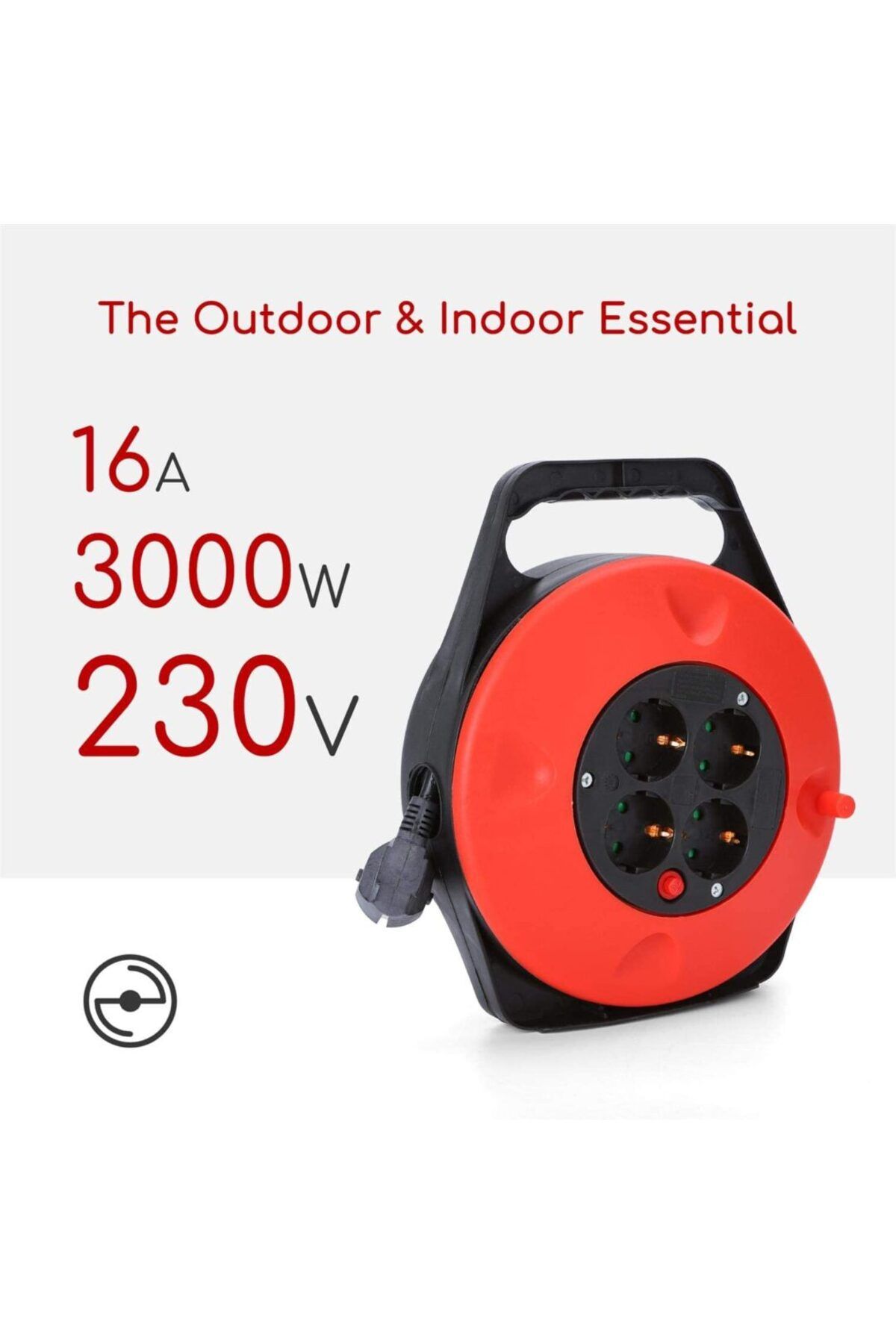 Sofia Concept-Extension Cord with Enclosed Reel, 4 Sockets, Overload Protection, Cord H05VV-F3G1.0mm², 2300W, 15m 6