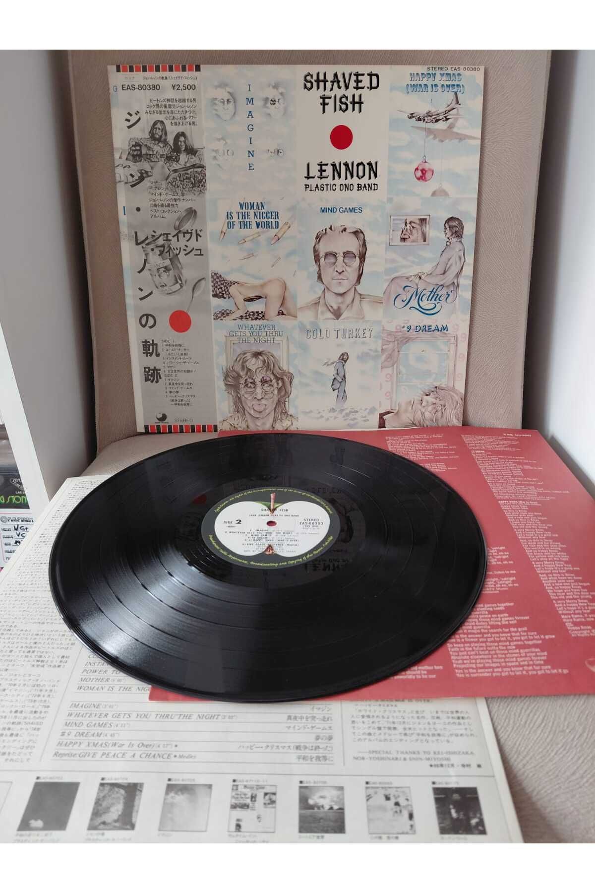 Plakperest Lennon / Plastic Ono Band ‎– Shaved Fish - 1980 Japonya Basım Plak Albüm - Obi’li -2.el