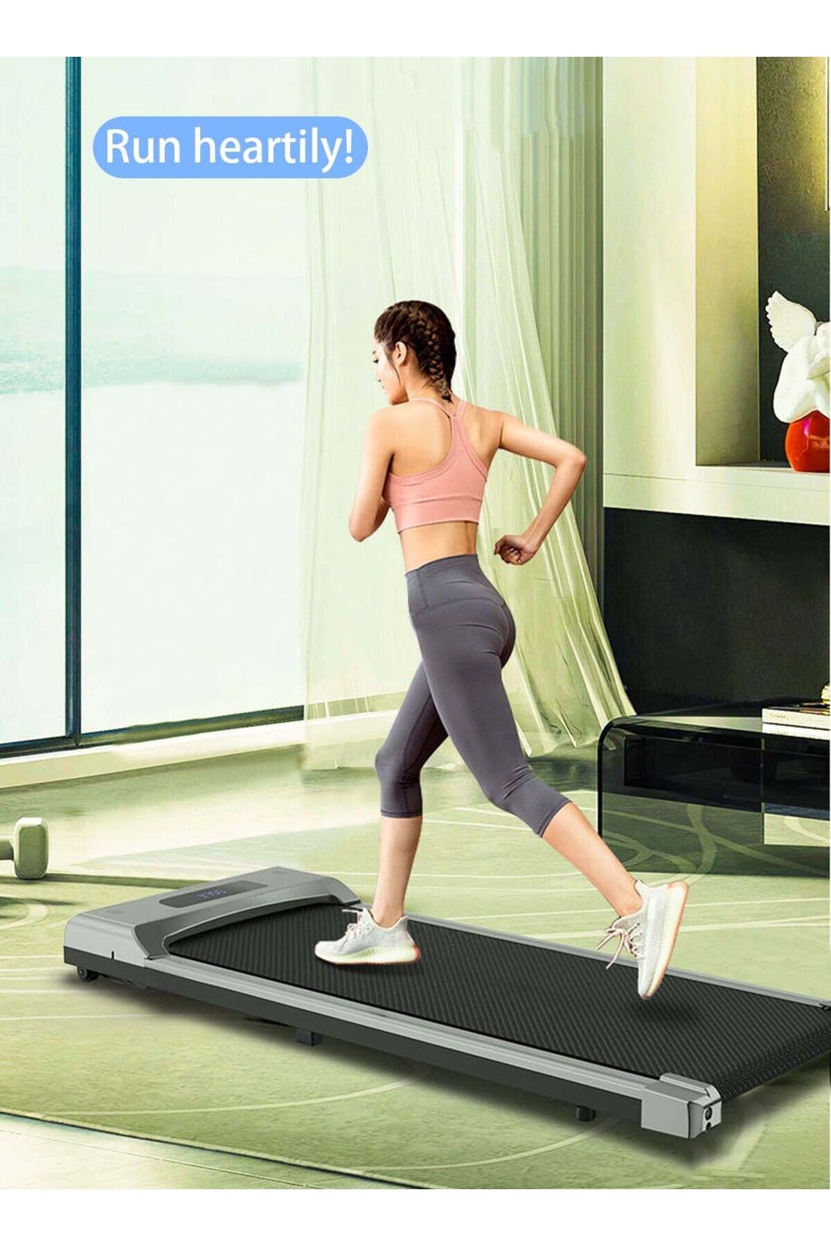 EqiEch-Bluetooth Treadmill, 8KM/h Max Speed, 100KG Load, No Installation, Compact for Home/Office 6