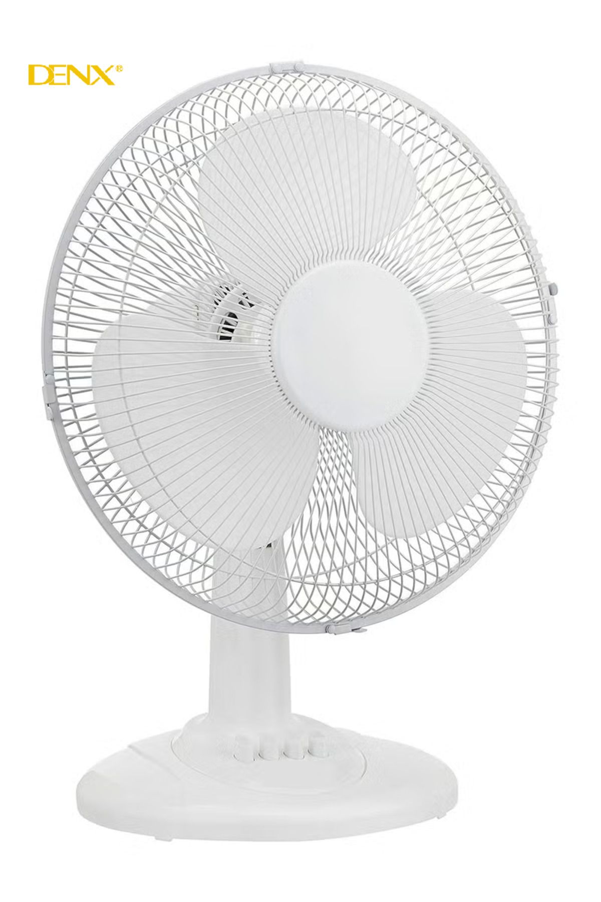 Denx-مروحة طاولة كهربائية ثلاثية الشفرات، 45 واط، مع 3 سرعات DX2546 بيضاء 2