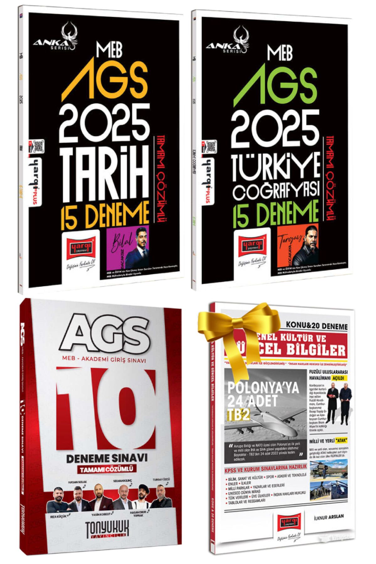 Yargı Yayınları 2025 Yargı MEB AGS Tarih Coğrafya Deneme+Tonyukuk Yayıncılık MEB AGS Deneme+Hediye