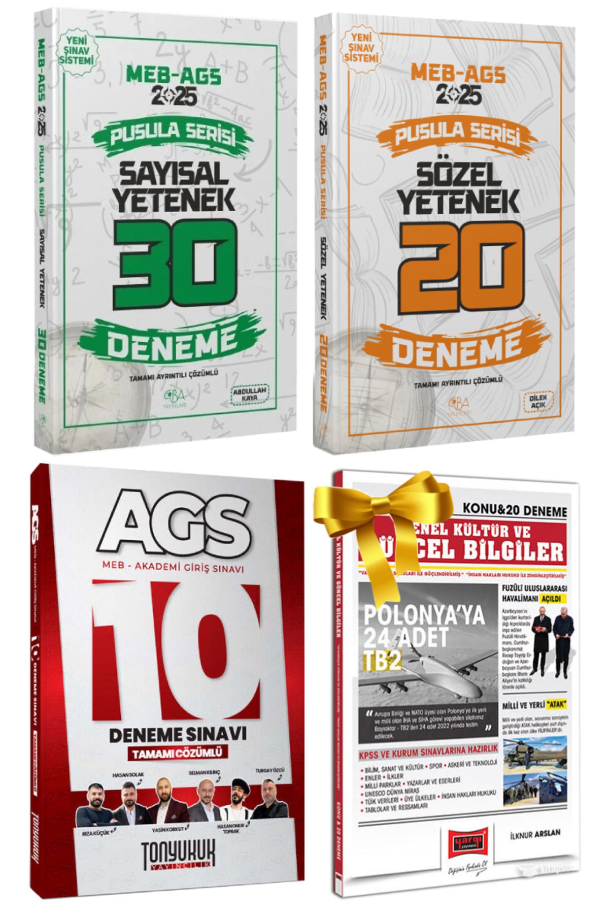 CBA Akademi 2025 CBA MEB AGS Sayısal Sözel Denemeler+Tonyukuk Yayıncılık MEB AGS Deneme+Hediye
