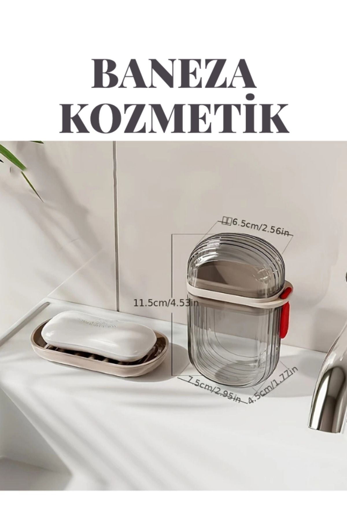 BANEZA 1 Takım Taşınabilir Sabunluk ve Diş Fırçası