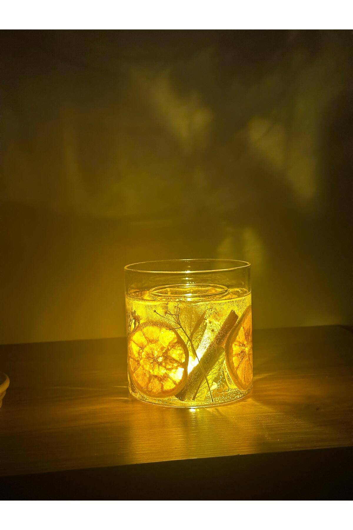 DC Concept Design %100 Doğal Cam Botanik Mum + Tealight
