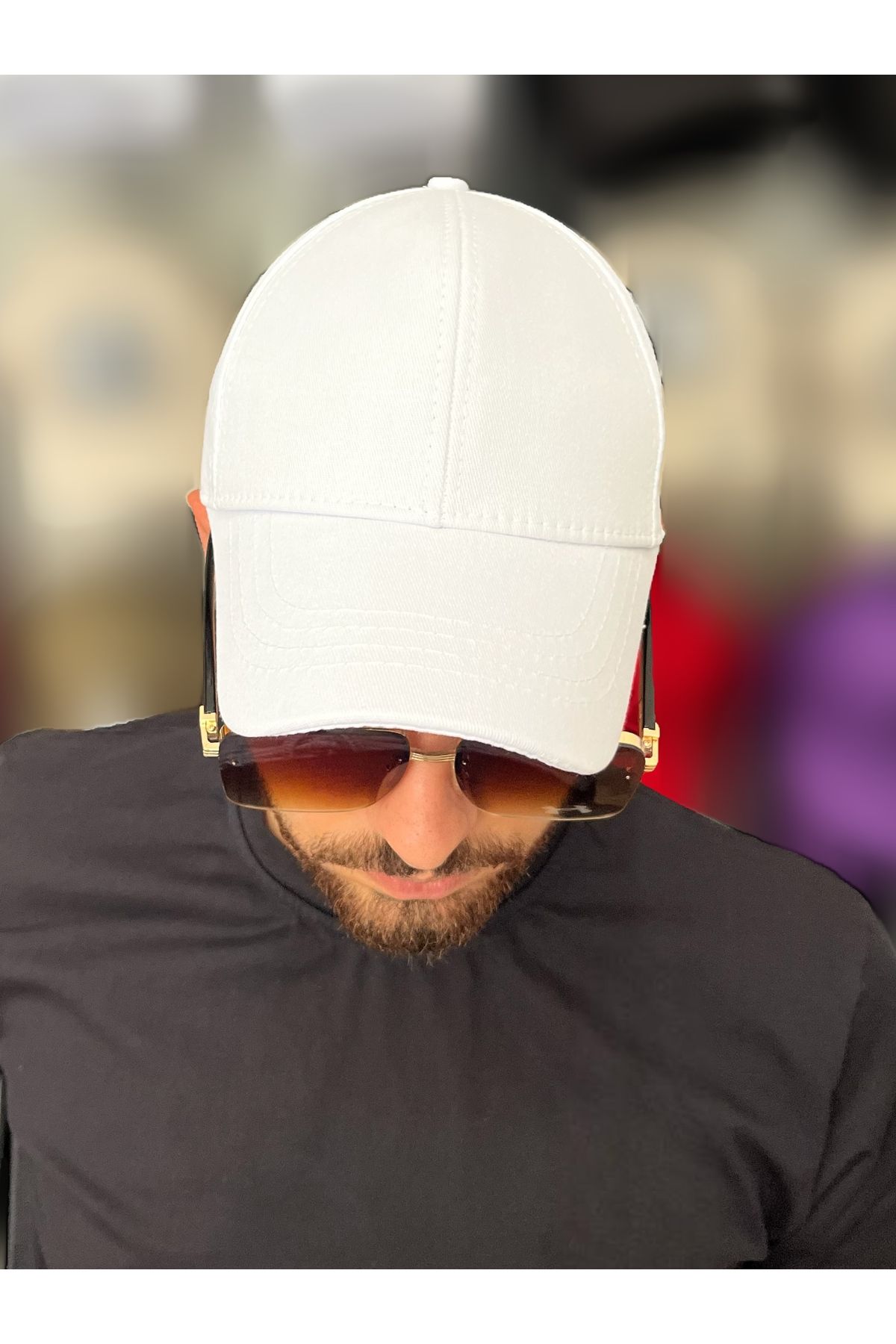 ZERAMİNE Düz Şapka Unisex Model %100 Pamuklu Cırtlı Ayarlanabilir Kadın-Erkek