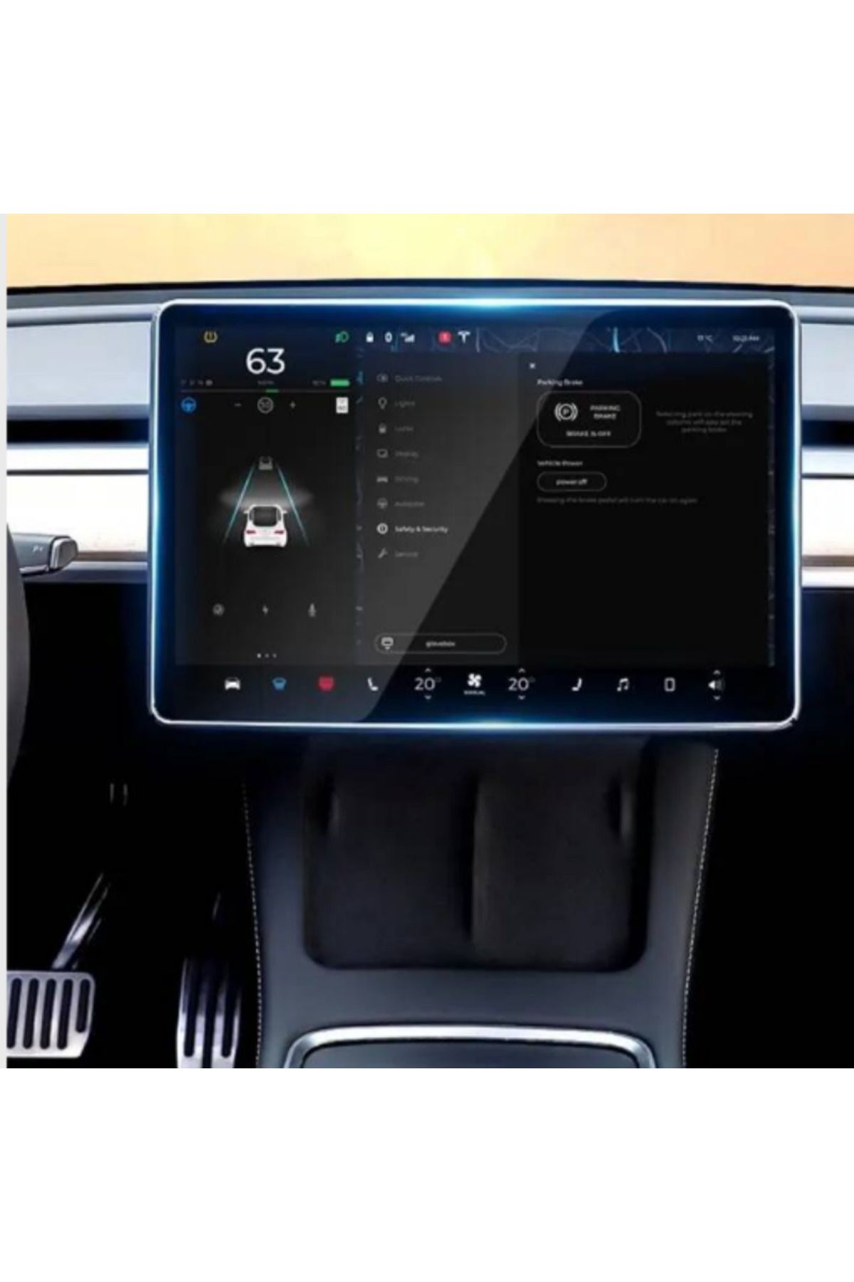 Otovo Tesla Model Y Ekran Koruyucu, 15 inç (2017-2024), HD Temperli Cam