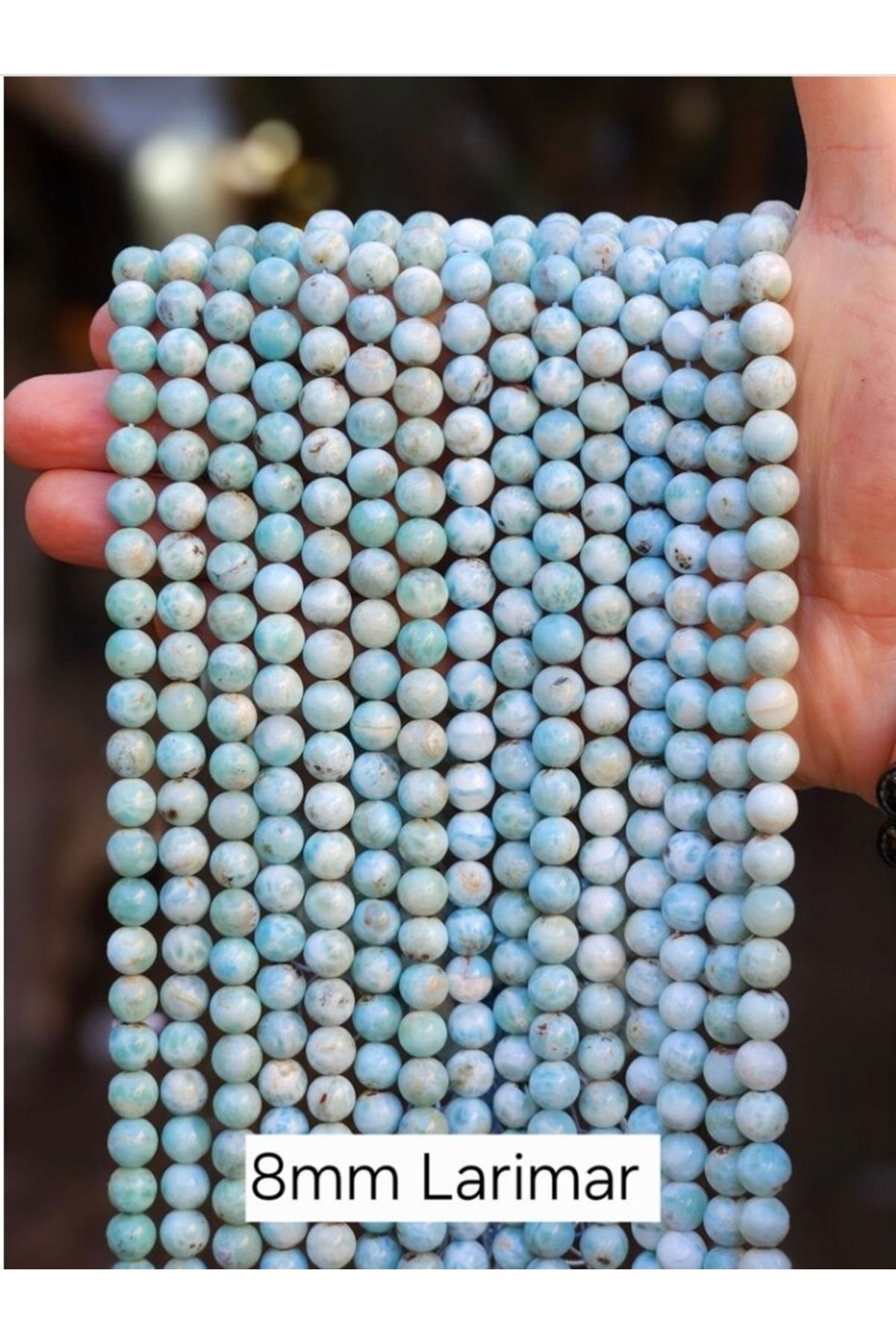 Altınsoy collection %100 Doğal Larimar Taşı Dizesi
