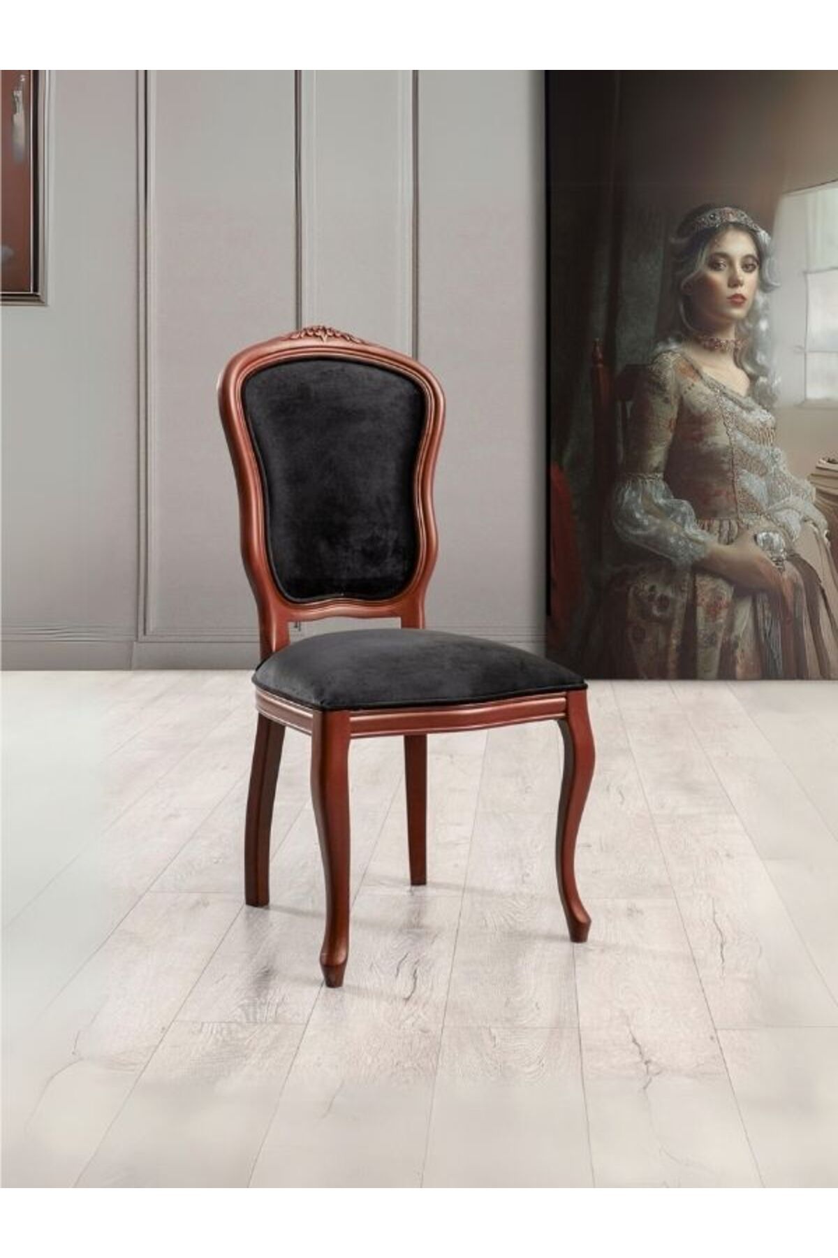 Gazzini Furniture Victoria Ahşap Oymalı Country Sandalye