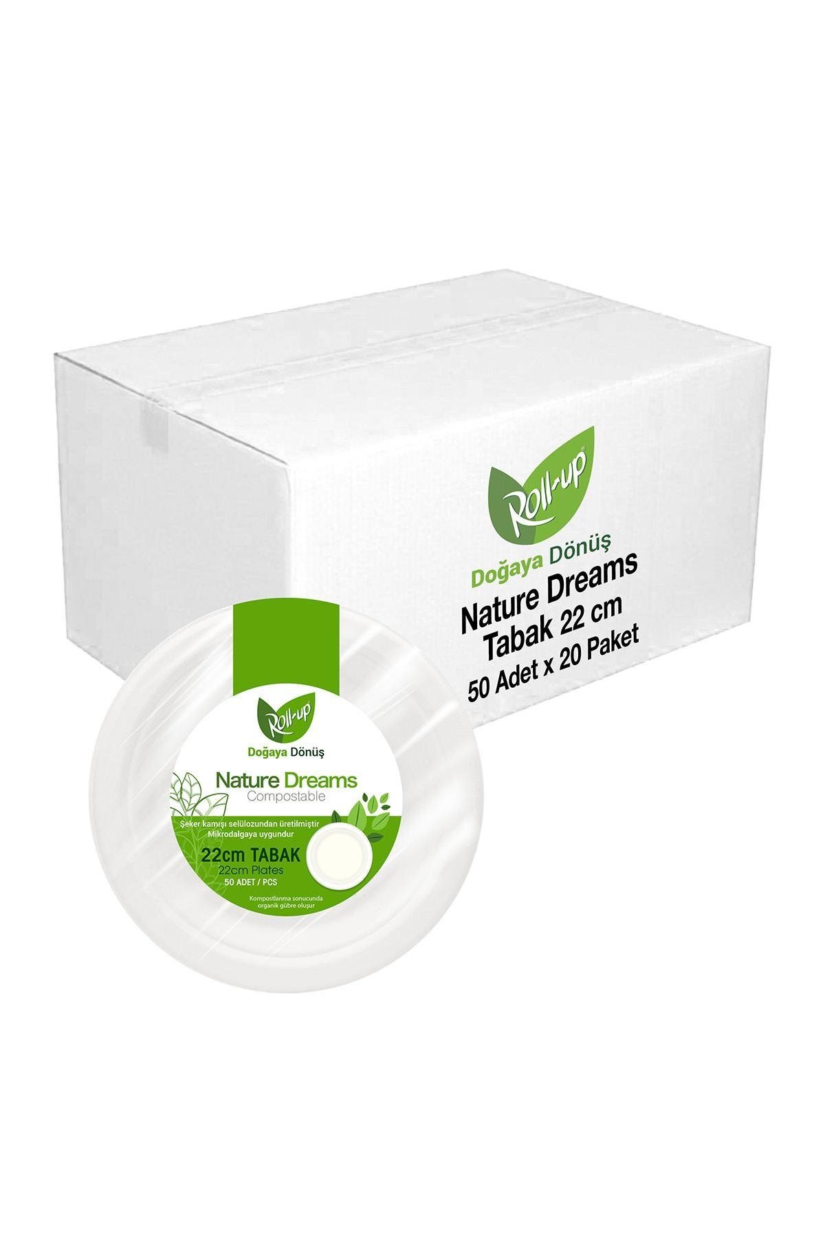 alsepeteavm Roll-up Doğa Dostu Tabak 22cm 50li X 20 Paket (koli)