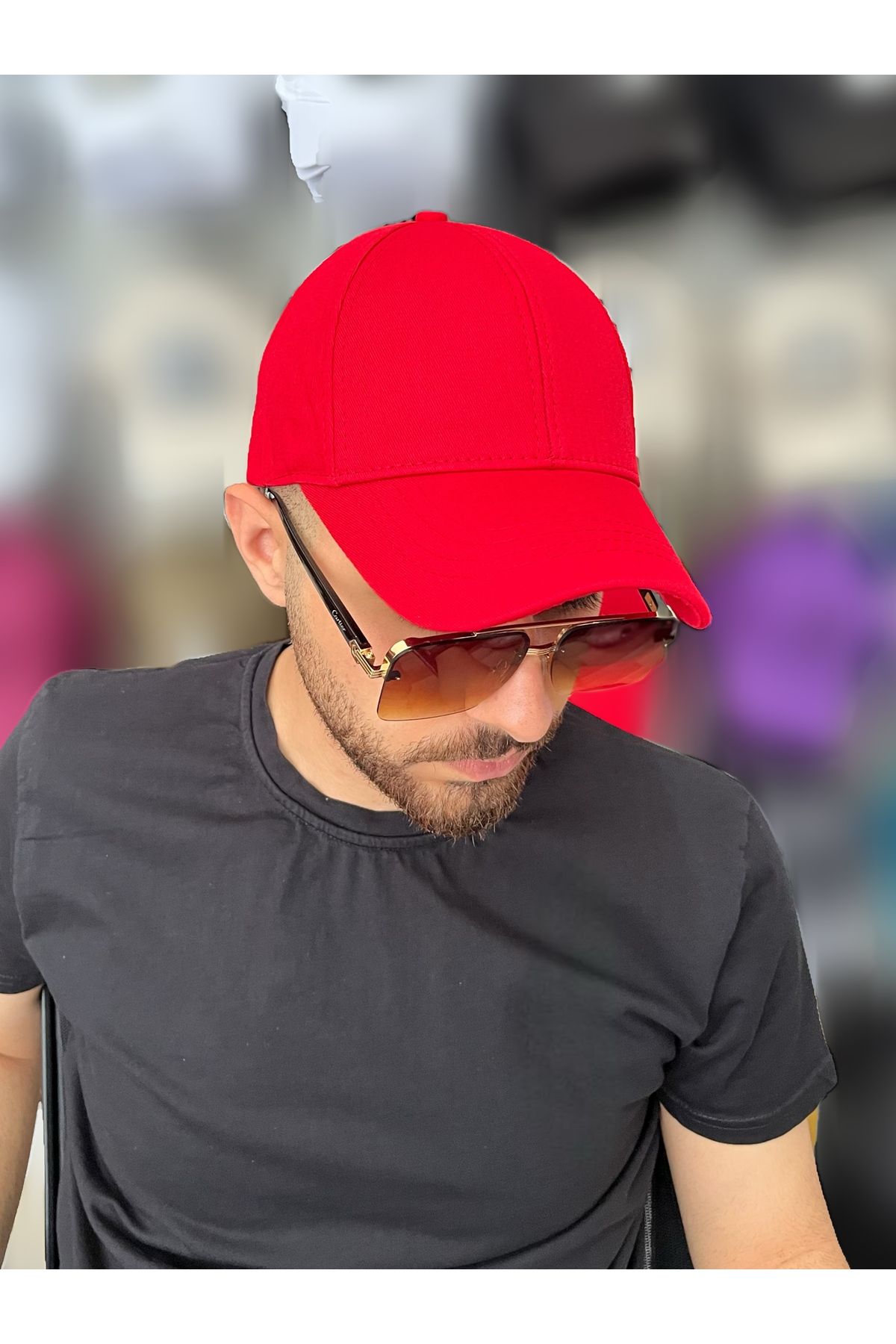 ZERAMİNE Düz Şapka Unisex Model %100 Pamuklu Cırtlı Ayarlanabilir Kadın-Erkek