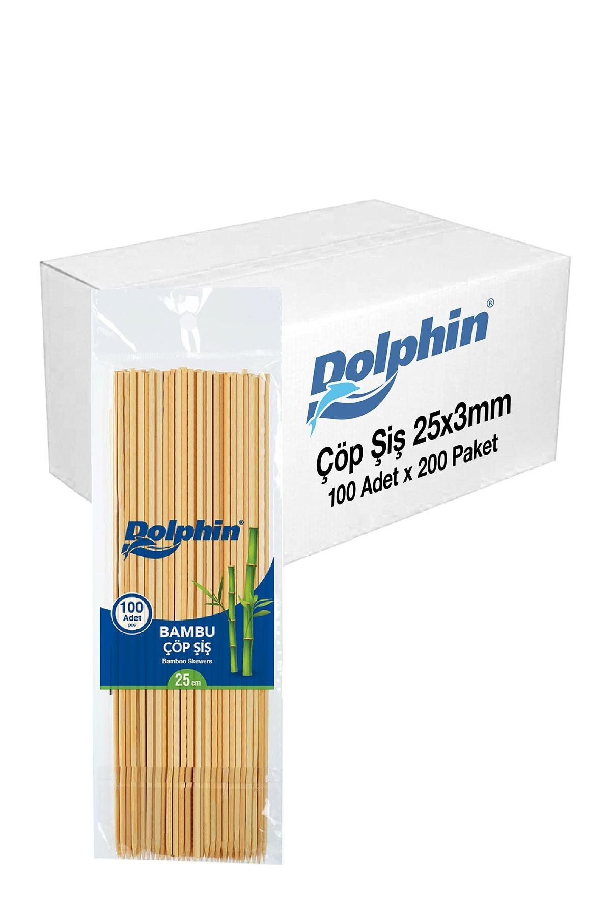 alsepeteavm Dolphin Bambu Çöp Şiş 25cm X 3mm 100lü X 200 Paket (koli)