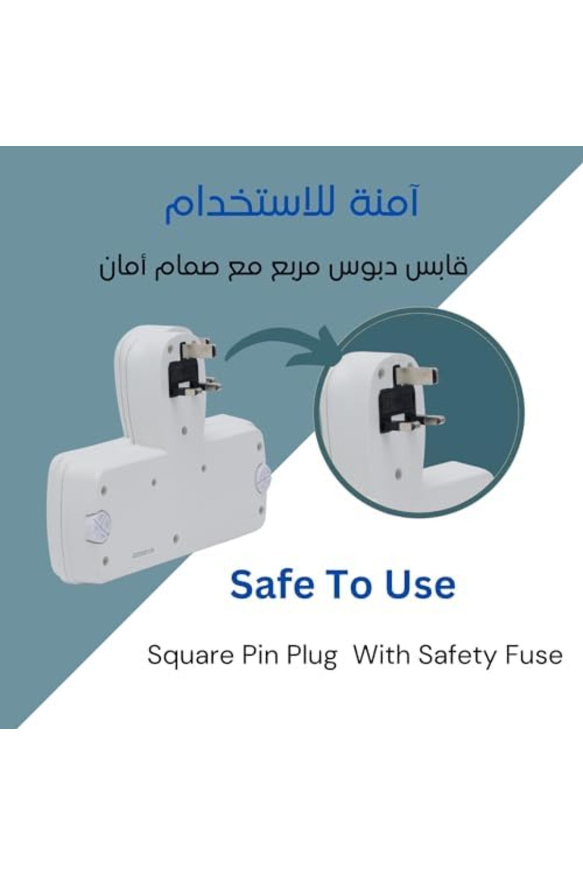 DOMEA-Power Adapter with 3 Universal Sockets, Individually Switched, Wall Charger, Multi-Plug Extens 6