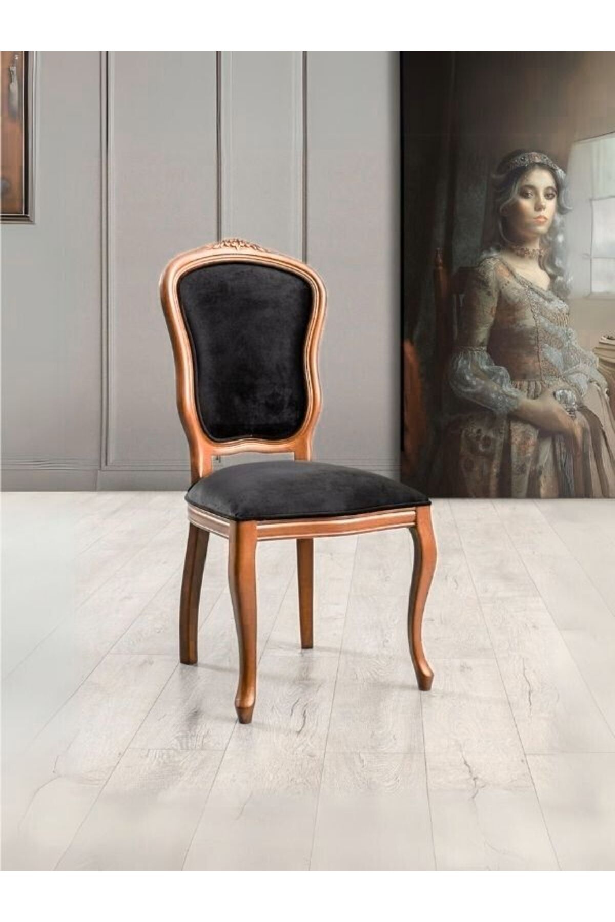 Gazzini Furniture Victoria Ahşap Oymalı Country Sandalye