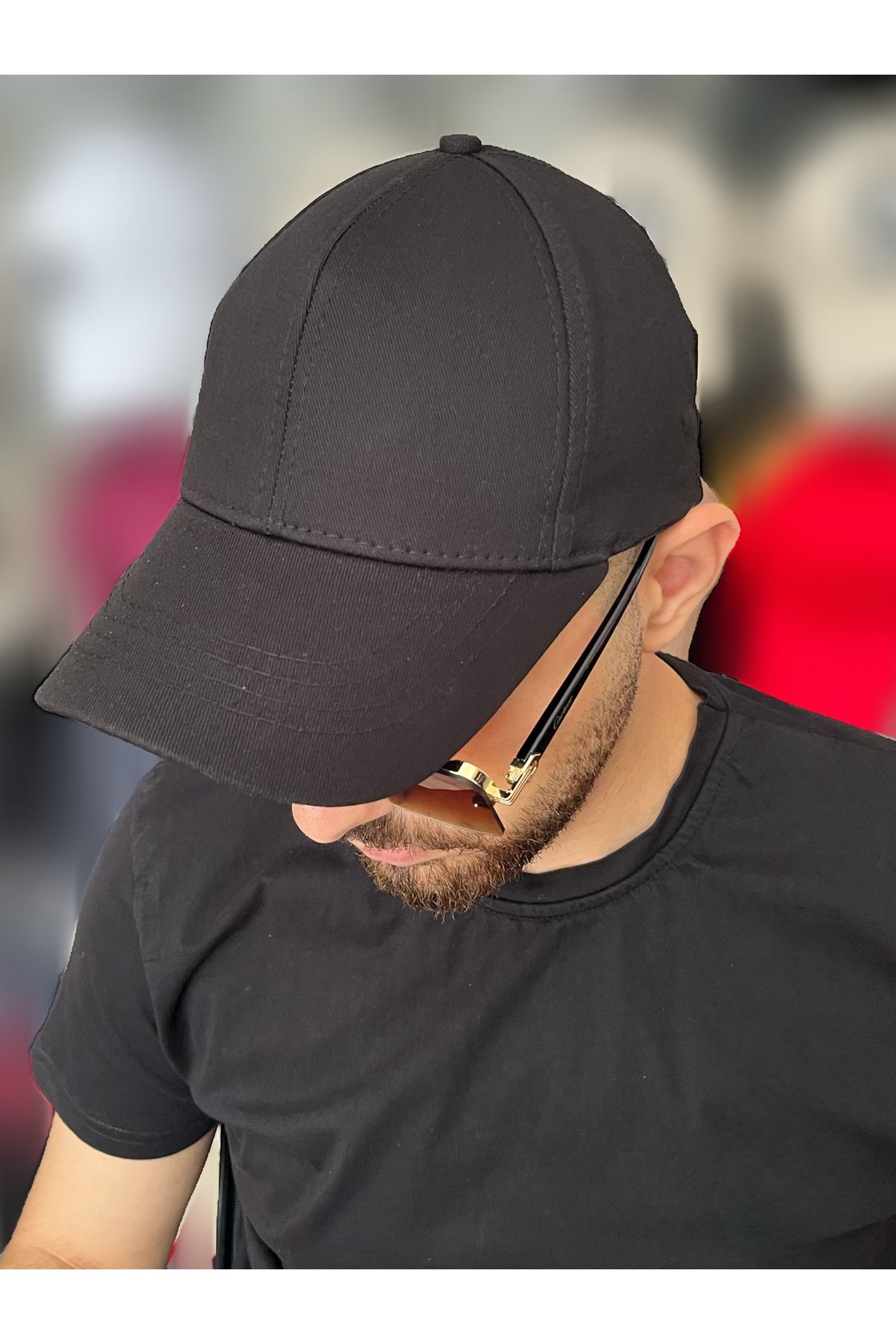 ZERAMİNE Düz Şapka Unisex Model %100 Pamuklu Cırtlı Ayarlanabilir Kadın-Erkek