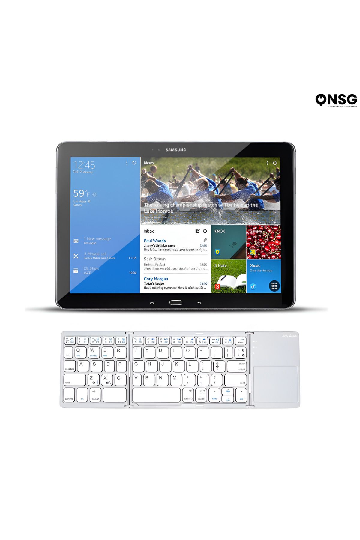 ONSG-TouchKey Ultra by ONSG® Foldable Bluetooth Keyboard, Ultra-Slim Portable, 2-Click Touchpad 7