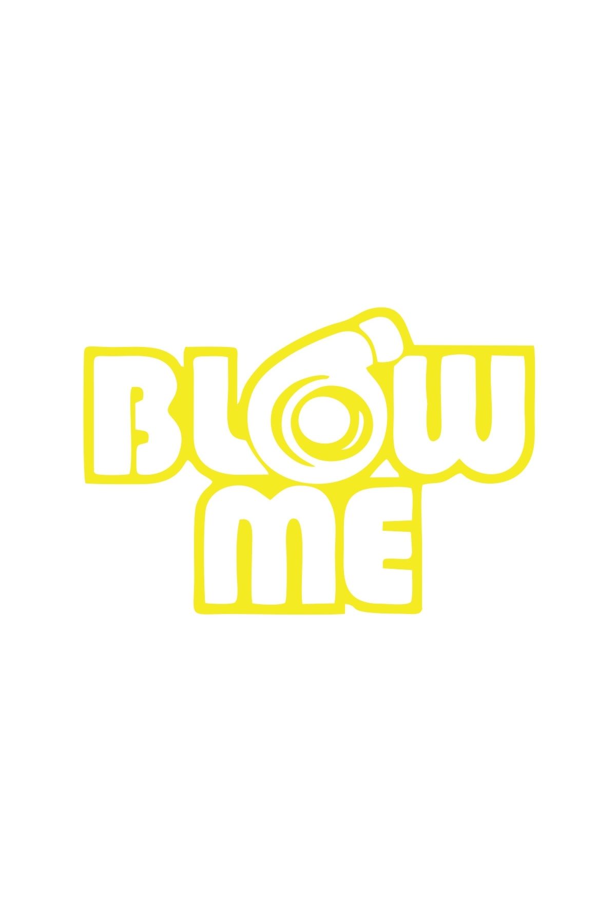 Reysa Tasarım Blow Me Araba Sticker 17x17 Cm Sarı