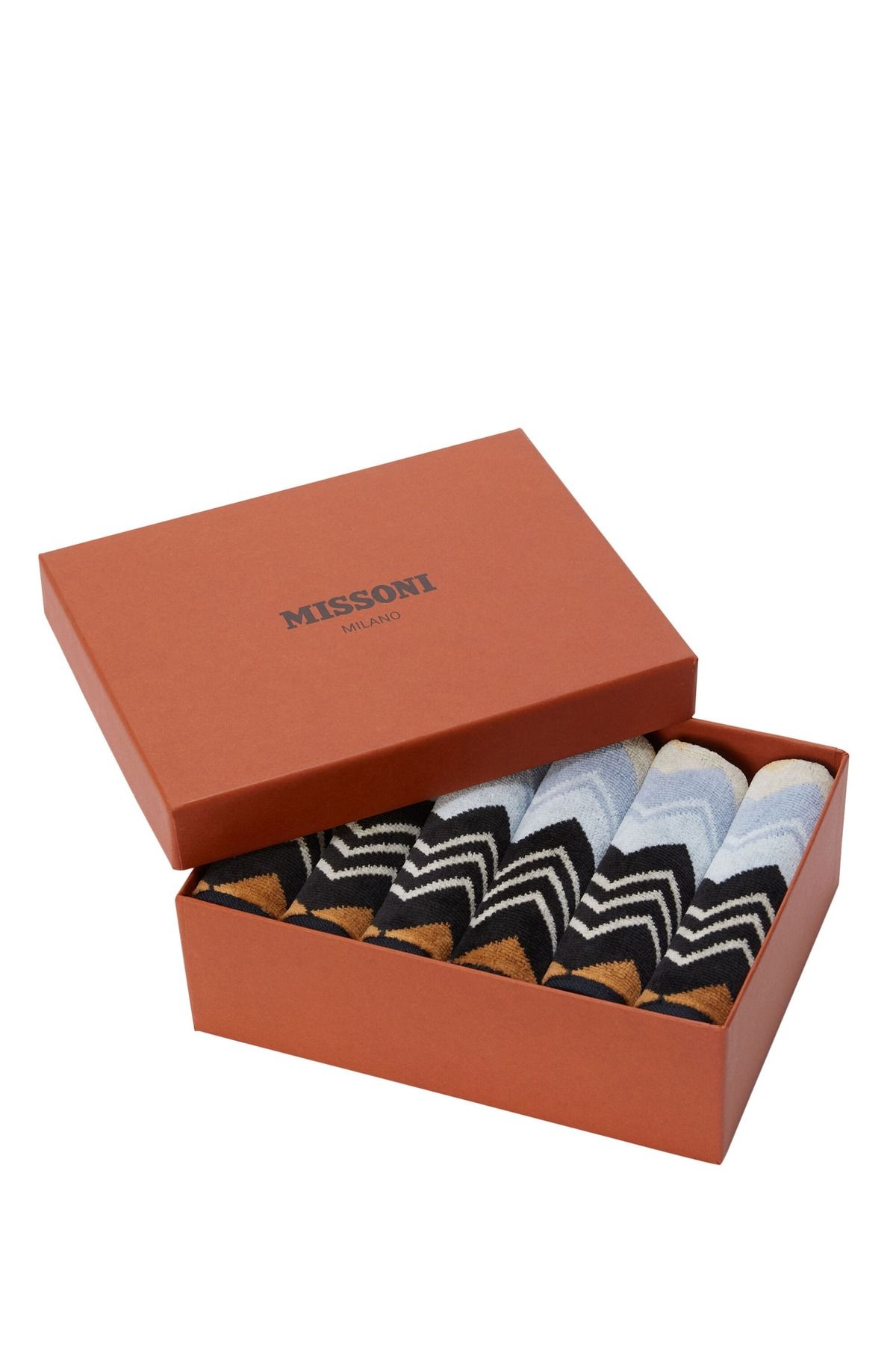 Missoni Home Giacomo Yüz Havlusu 6’lı Set, İkonik Zikzak Desenli %100 Pamuklu Lüks Havlu Takımı