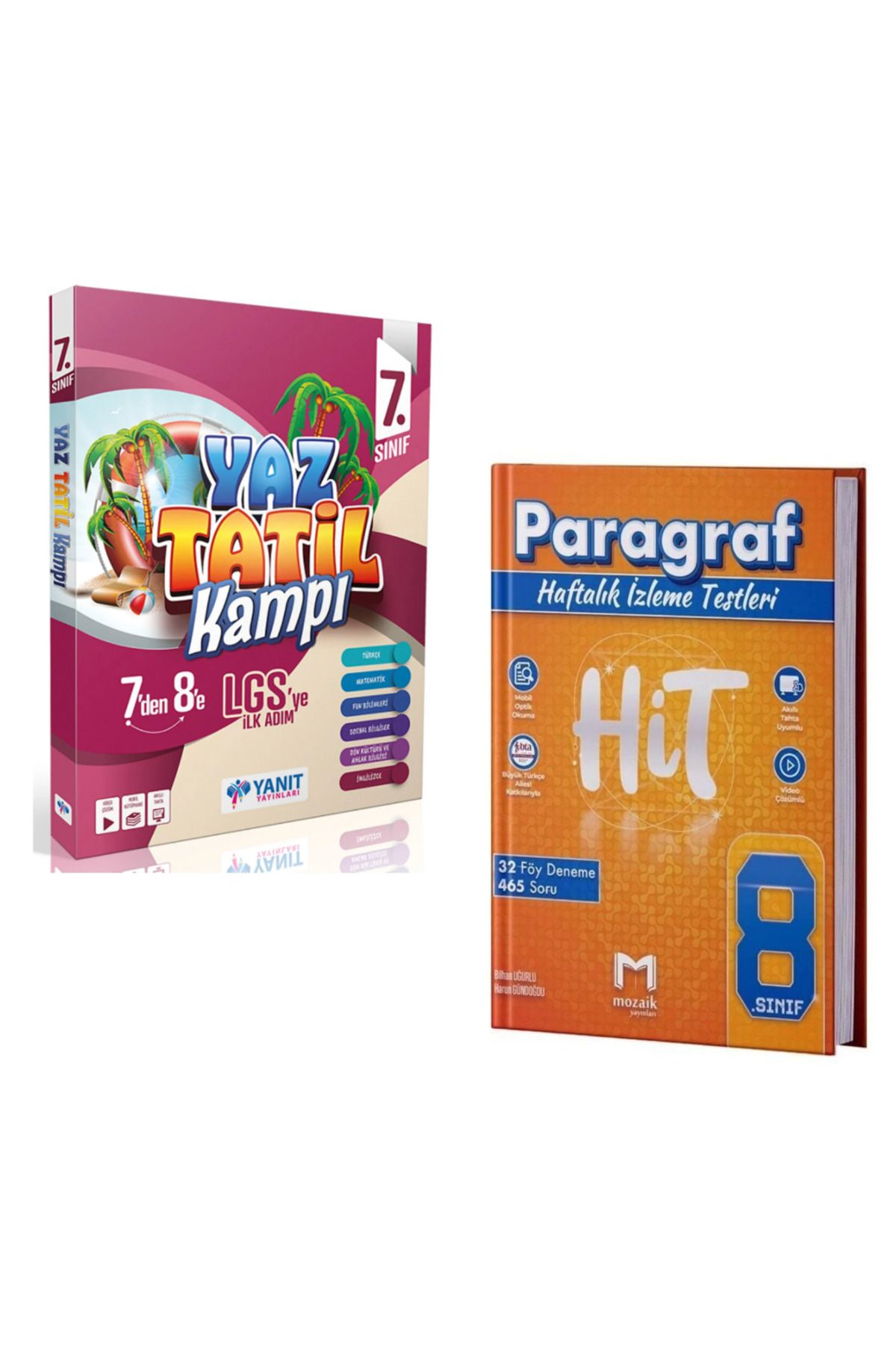 Yanıt Yayınları YANIT 7.SINIF YAZ TATİL KAMP KİTABI + MOZAİK 8.SINIF HİT MOZAİK PARAGRAF SET 2025