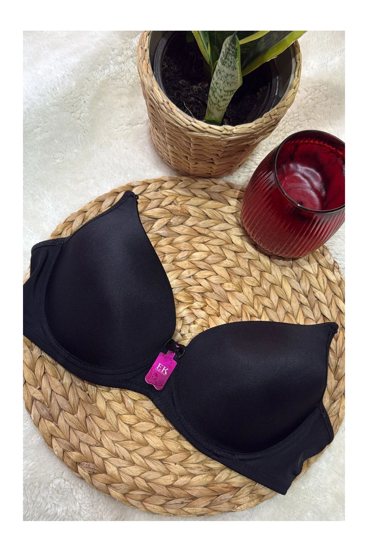 Butik F.K 118 Destekli Siyah Basıc Sütyen