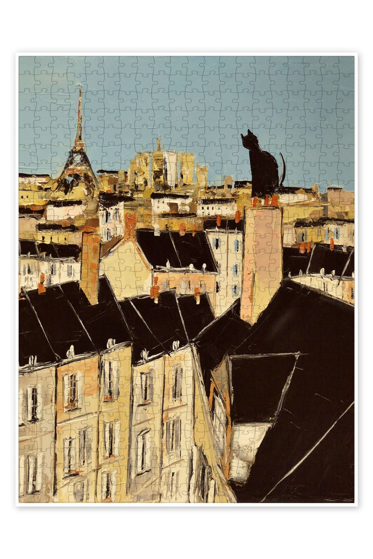 Jeronkarji Paris'te yükseklik korkusu yok 500 Parça Puzzle Yapboz Şehir Manzara Temalı Hobilik