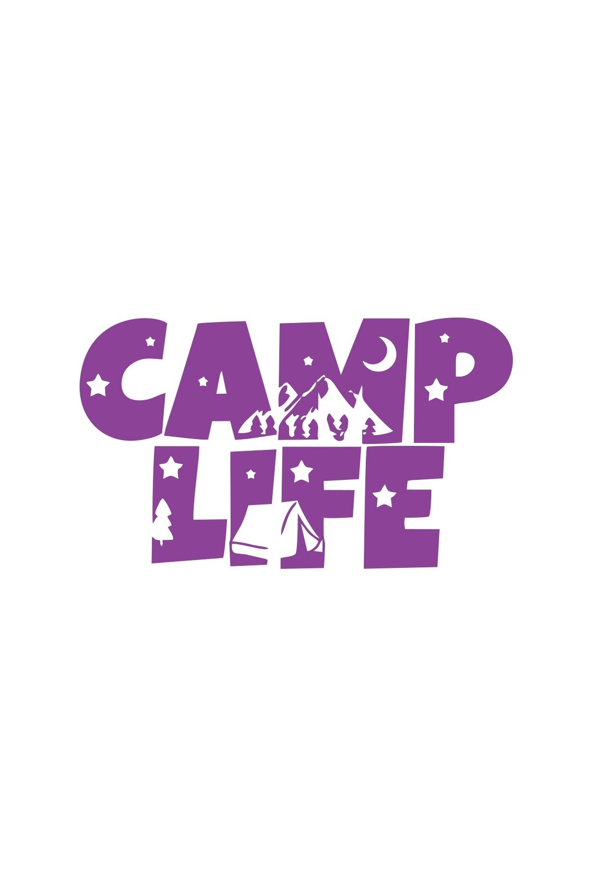 Reysa Tasarım Camp Lifer Sticker 17x17 Cm Mor
