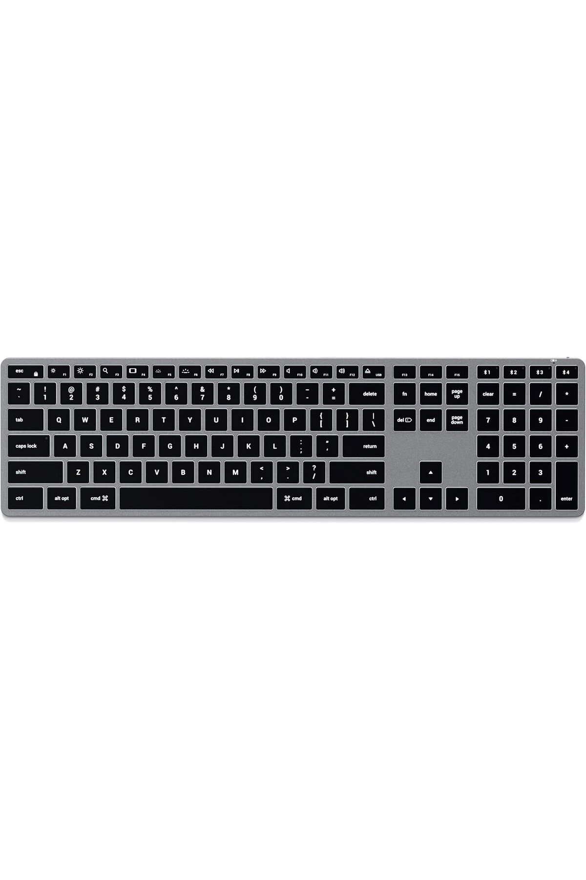 Satechi-Slim X3 Bluetooth Backlit Keyboard With Numeric Keypad – Illuminated Keys & Multi-Device S 1