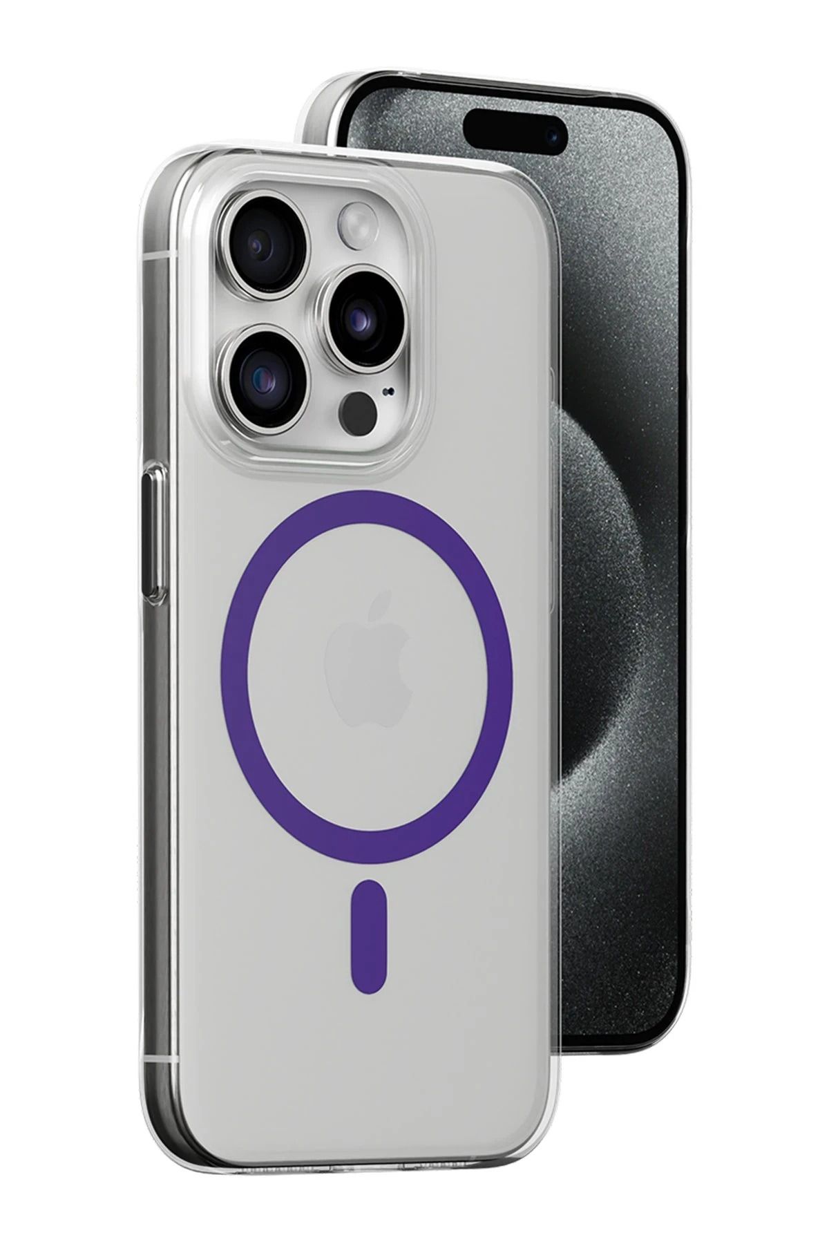 CepteToptan Joko iPhone 15 Pro Kılıf Bubble Magsafe Kapak - Mor