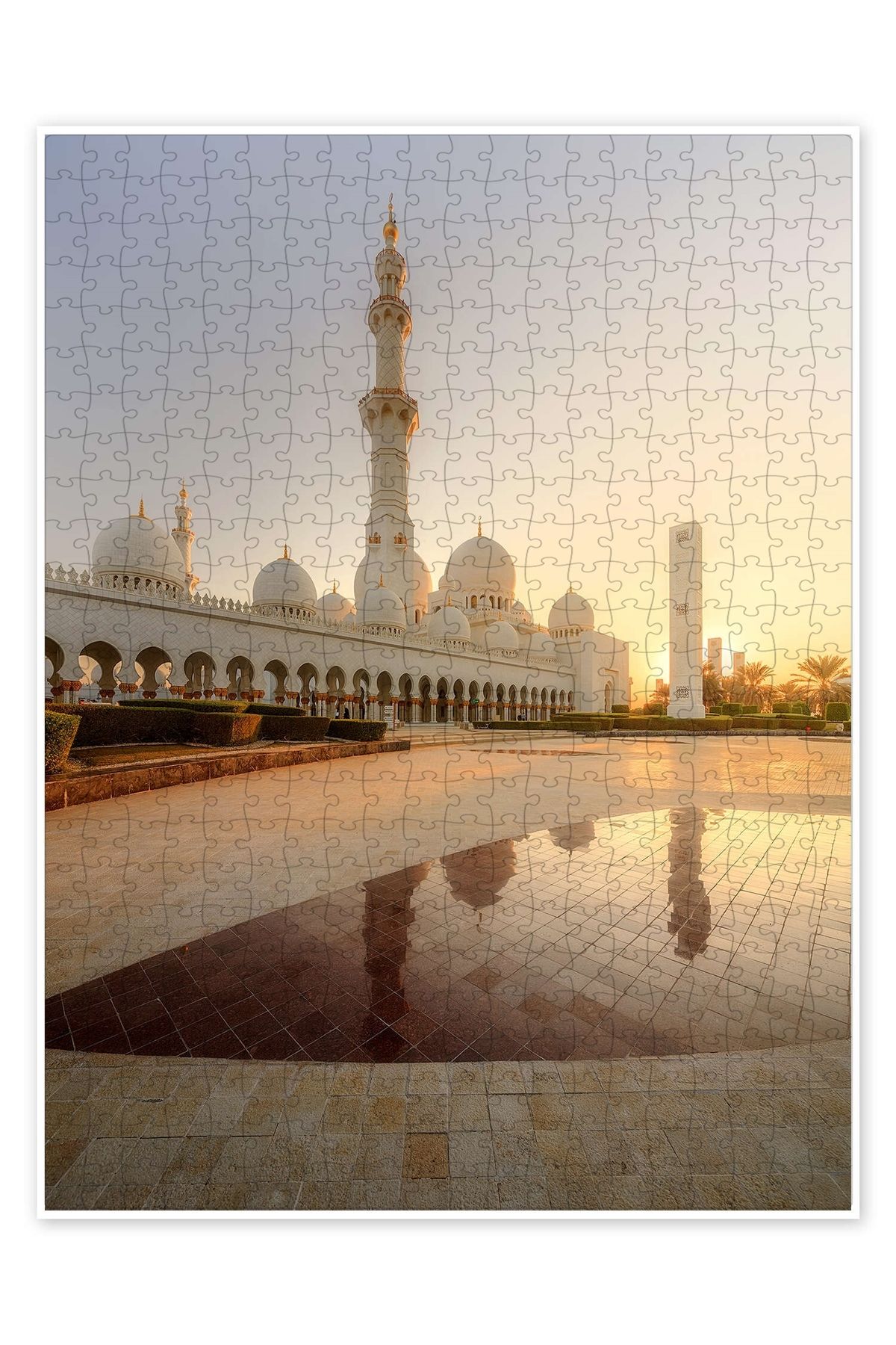 Jeronkarji Şeyh Zayed Camii 500 Parça Puzzle Yapboz Şehir Manzara Temalı Hobilik